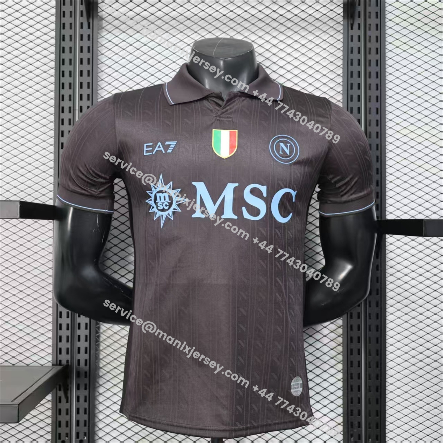ManixJersey.com | Napoli 25-26 Third Black Jersey - Player Version -Customize Name, Number and Patch | Worldwide Shipping