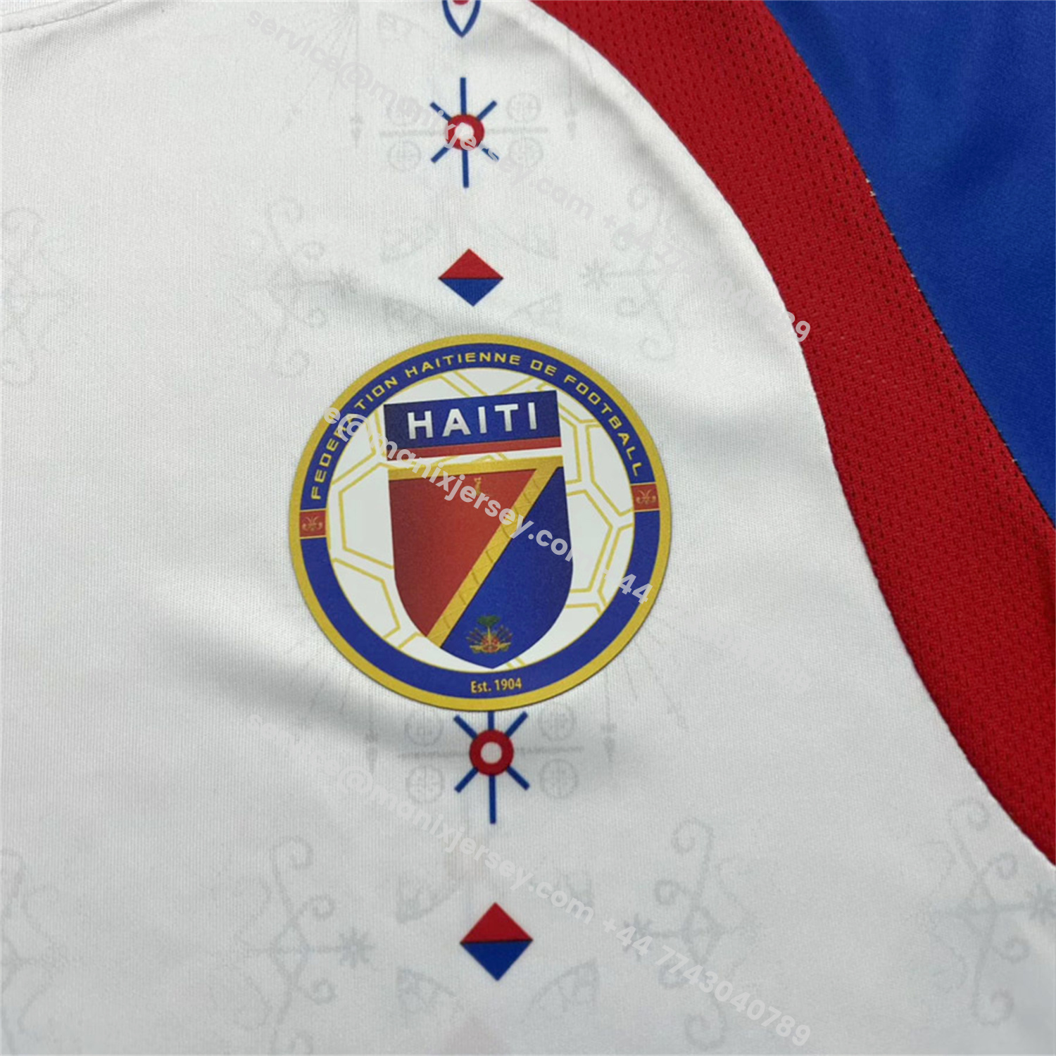 ManixJersey.com | Haiti 2026 Away White Jersey - Fans Version -Customize Name, Number and Patch | Worldwide Shipping