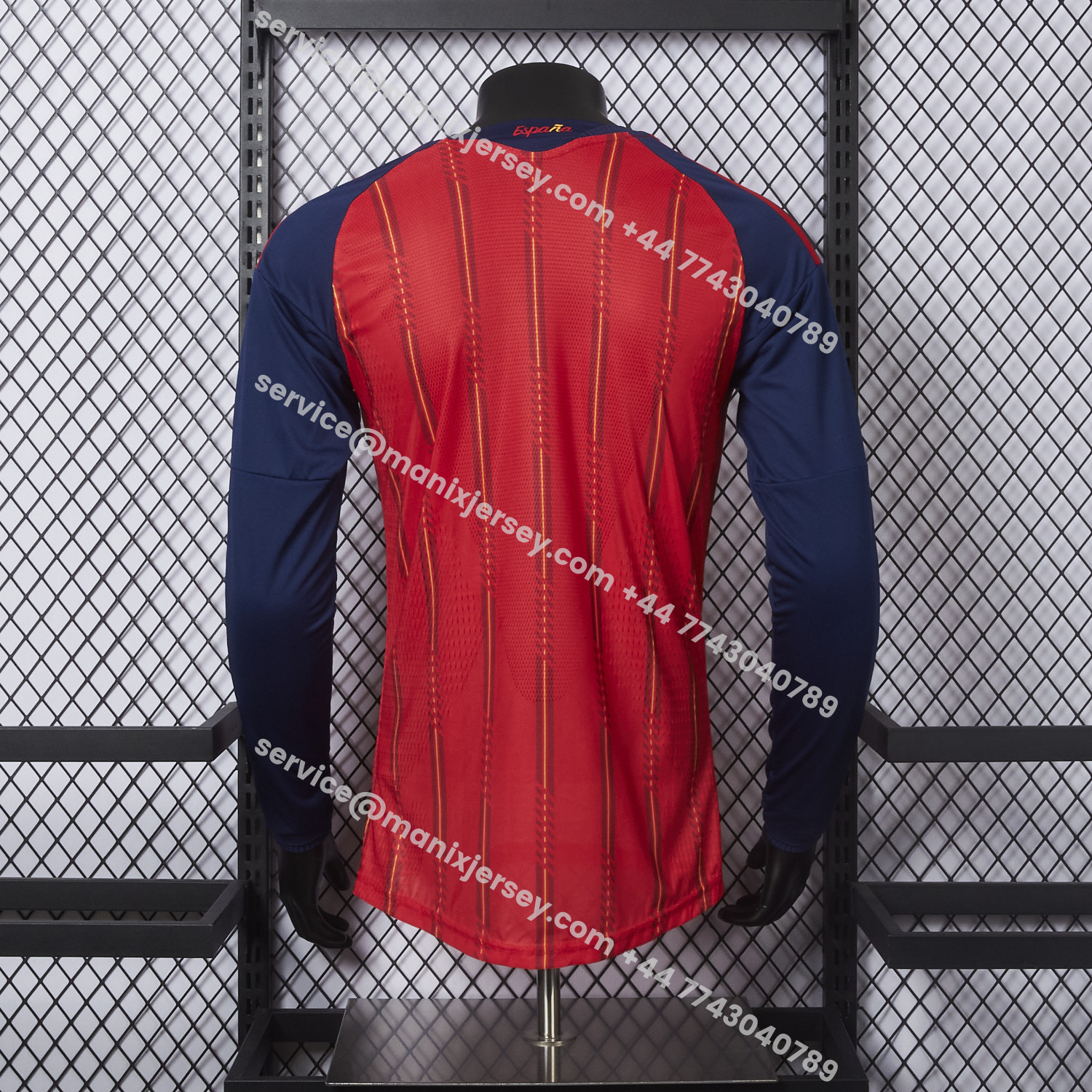 ManixJersey.com | Spain 2026 Home Long Sleeves Jersey - Player Version -Customize Name, Number and Patch | Worldwide Shipping