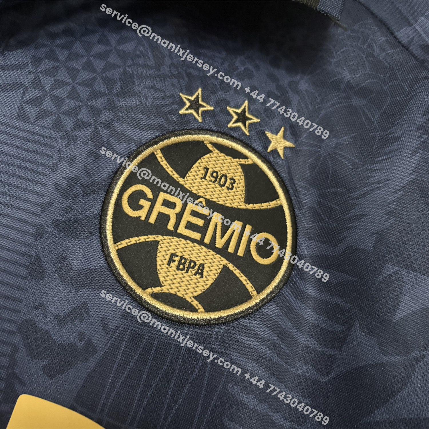 ManixJersey.com | Gremio 25-26 Third Dark Blue Jersey - Fans Version -Customize Name, Number and Patch | Worldwide Shipping