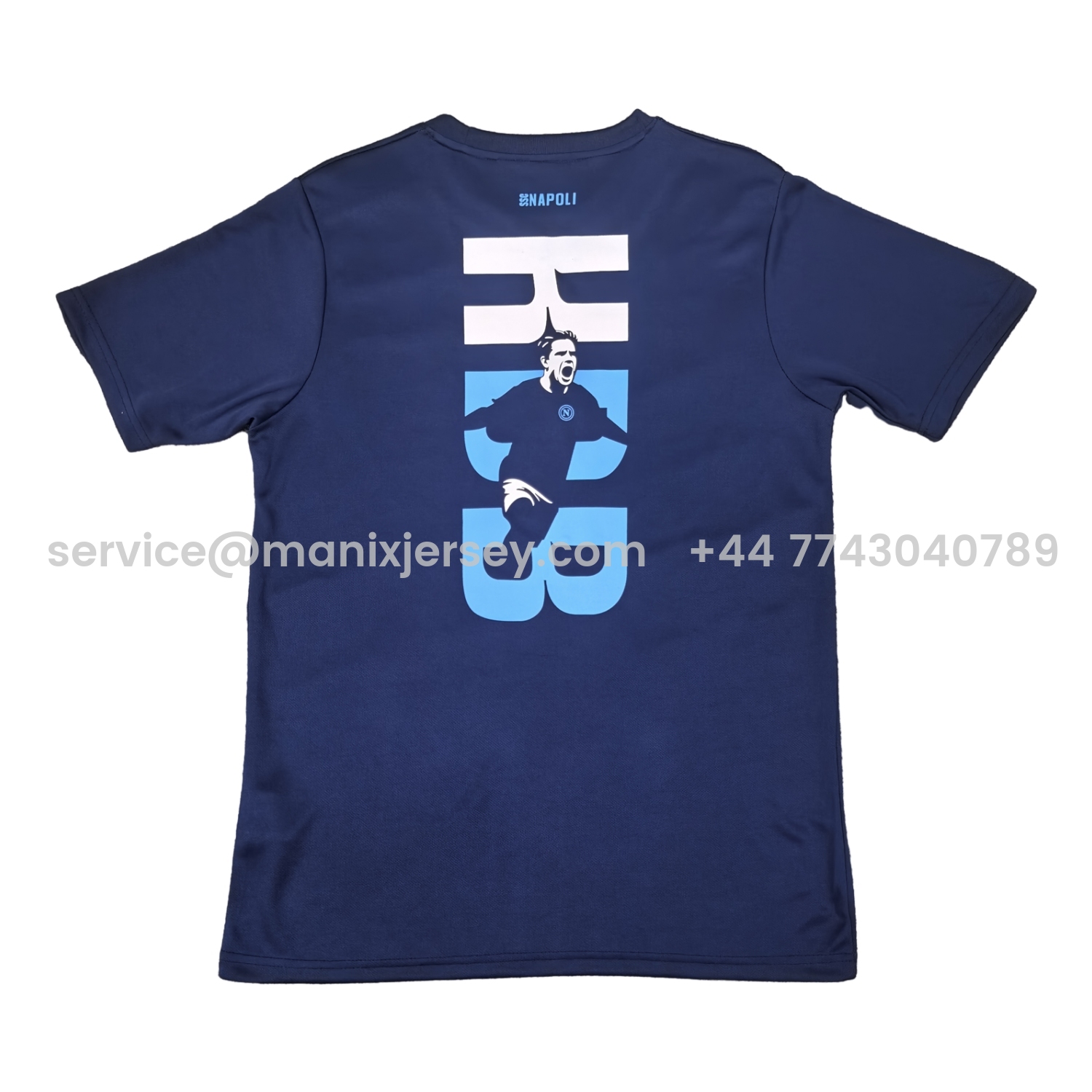 ManixJersey.com | Napoli 25-26 KDB Special Commemorative Blue T-Shirt -Customize Name, Number and Patch | Worldwide Shipping
