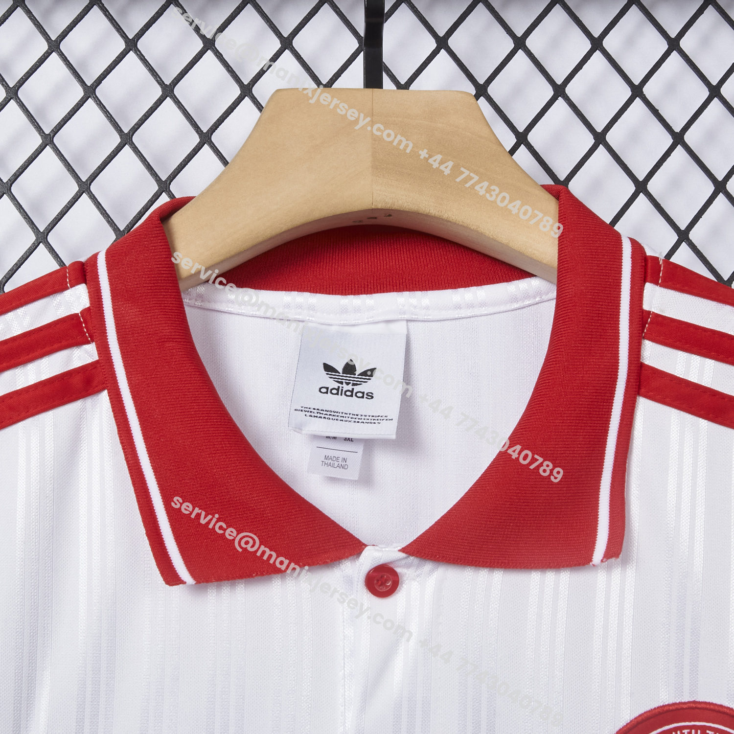 ManixJersey.com | Bohemian 25-26 Oasis Originals Tour White And Red Jersey With Number 25 - Fans Version -Customize Name, Number and Patch | Worldwide Shipping