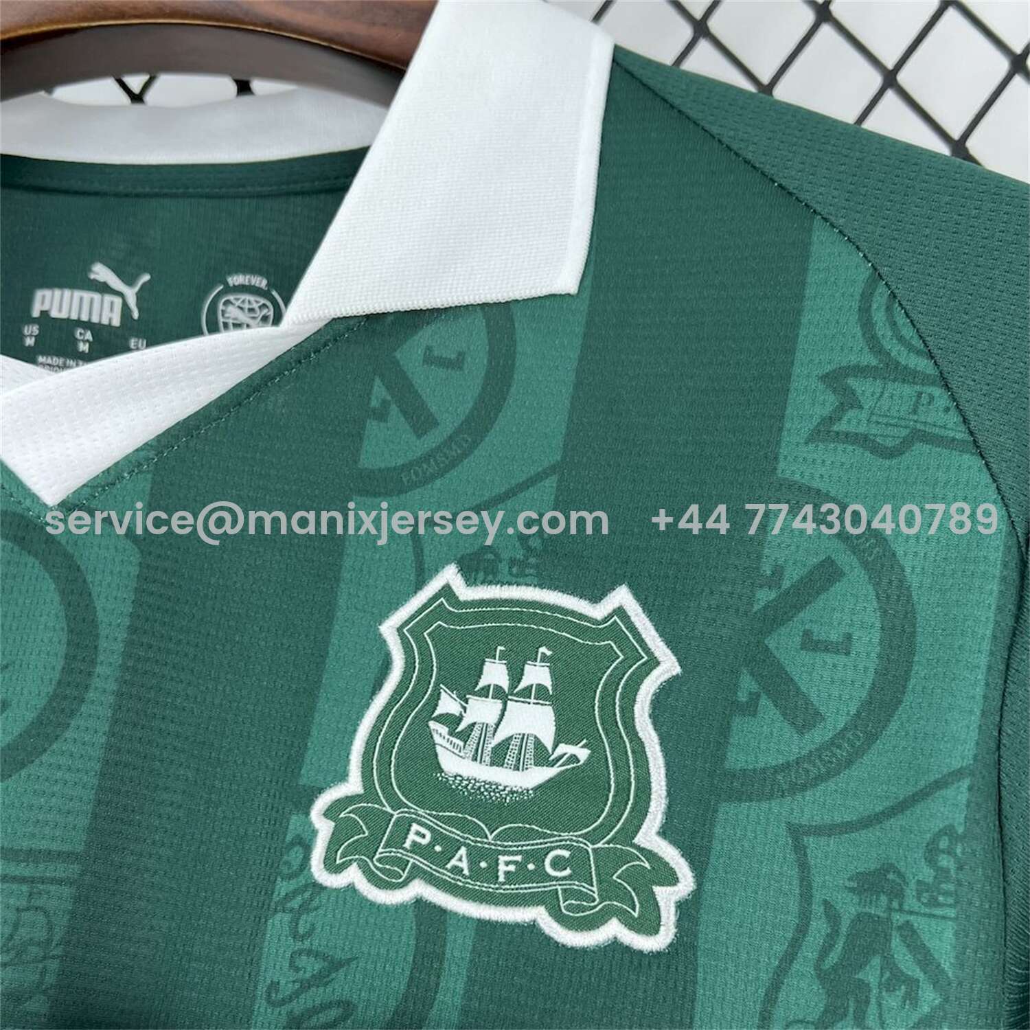 ManixJersey.com | Plymouth Argyle 25-26 Home Unsponsored Jersey - Fans Version -Customize Name, Number and Patch | Worldwide Shipping
