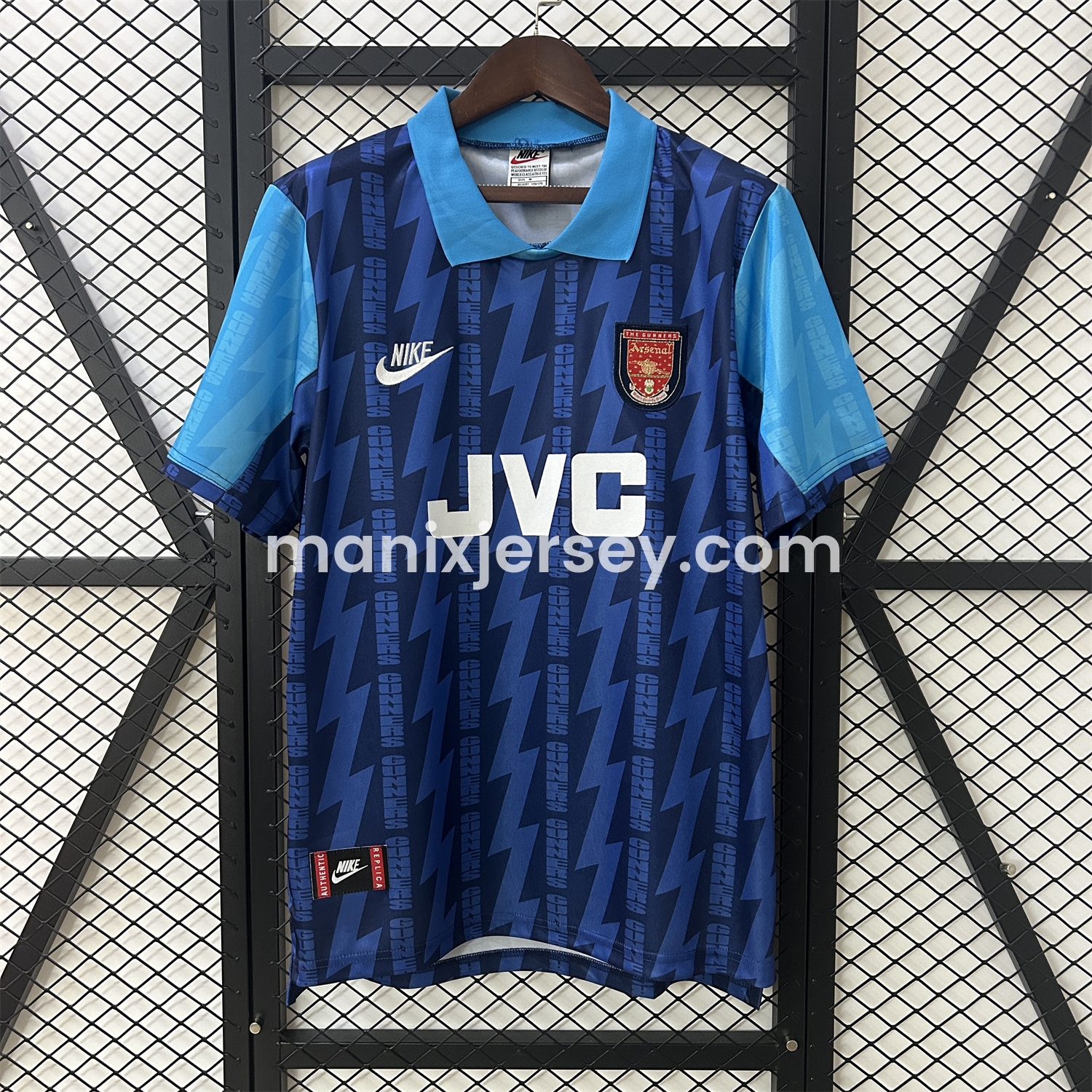ManixJersey.com | Retro Arsenal 1994-95 Away Jersey -Customize Name, Number and Patch | Worldwide Shipping