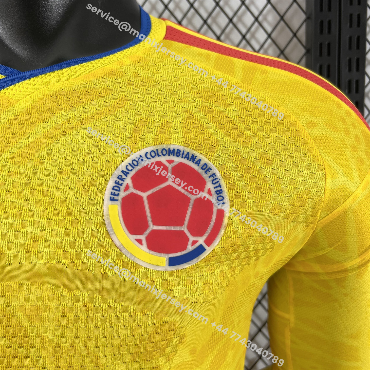 ManixJersey.com | Colombia 2026 Home Long Sleeves Jersey (Leaked Version) - Player Version -Customize Name, Number and Patch | Worldwide Shipping