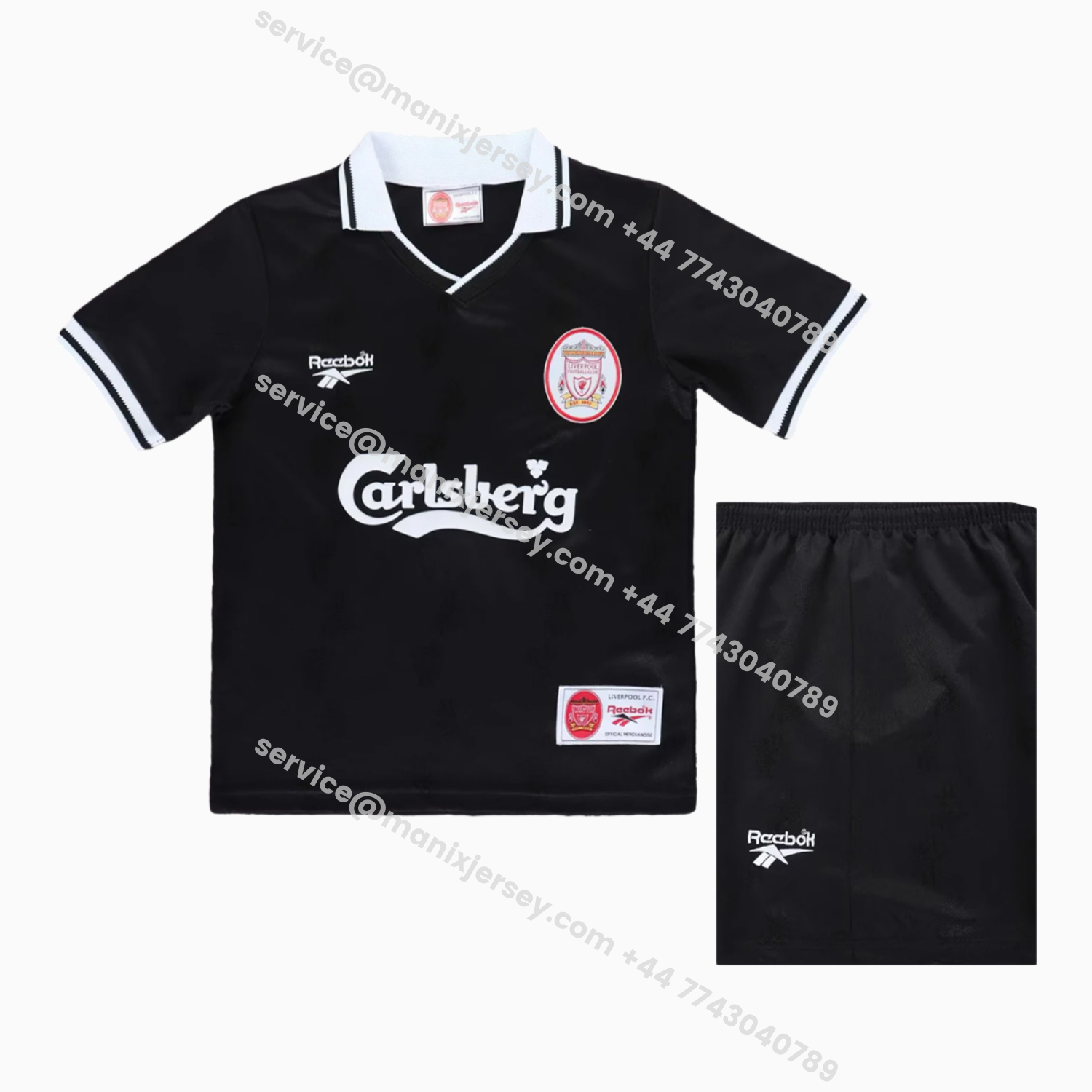 ManixJersey.com | Retro Liver.pool 1996-97 Black Special Kids Kit -Customize Name, Number and Patch | Worldwide Shipping