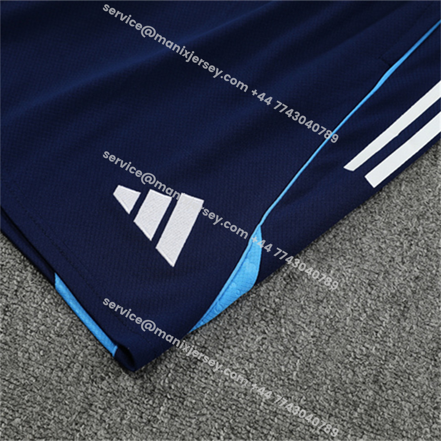 ManixJersey.com | Real Madrid 25-26 Kids Short-Sleeve Training Set - Royal Blue Top & Royal Blue Shorts -Customize Name, Number and Patch | Worldwide Shipping