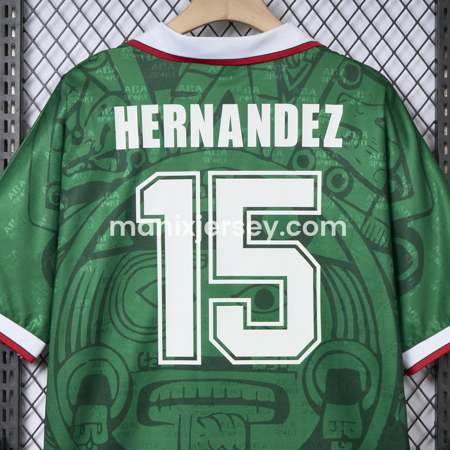 ManixJersey.com | Retro Mexico 1998 Home Jersey -Customize Name, Number and Patch | Worldwide Shipping