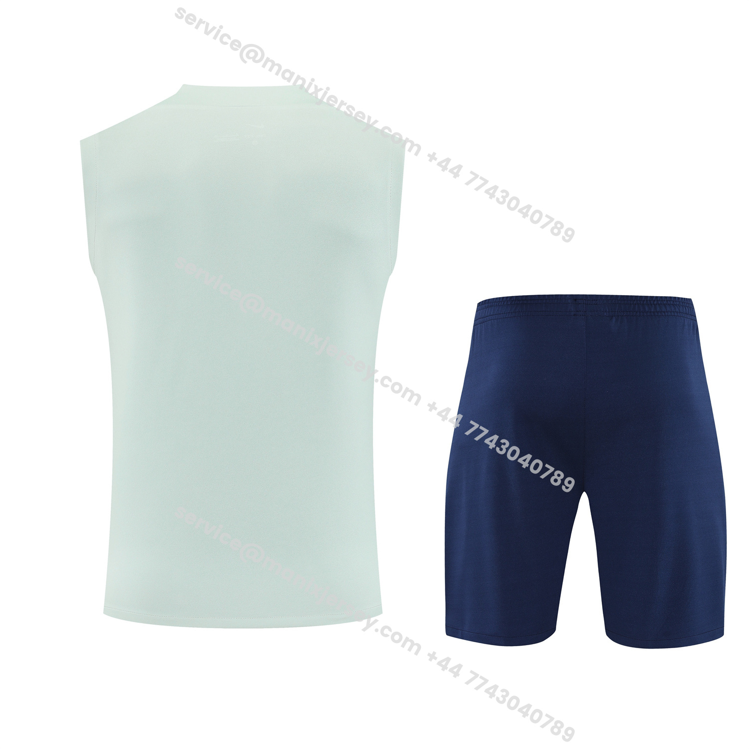 ManixJersey.com | Inter Milan 25-26 Vest Training Set - White Vest & Blue Shorts -Customize Name, Number and Patch | Worldwide Shipping