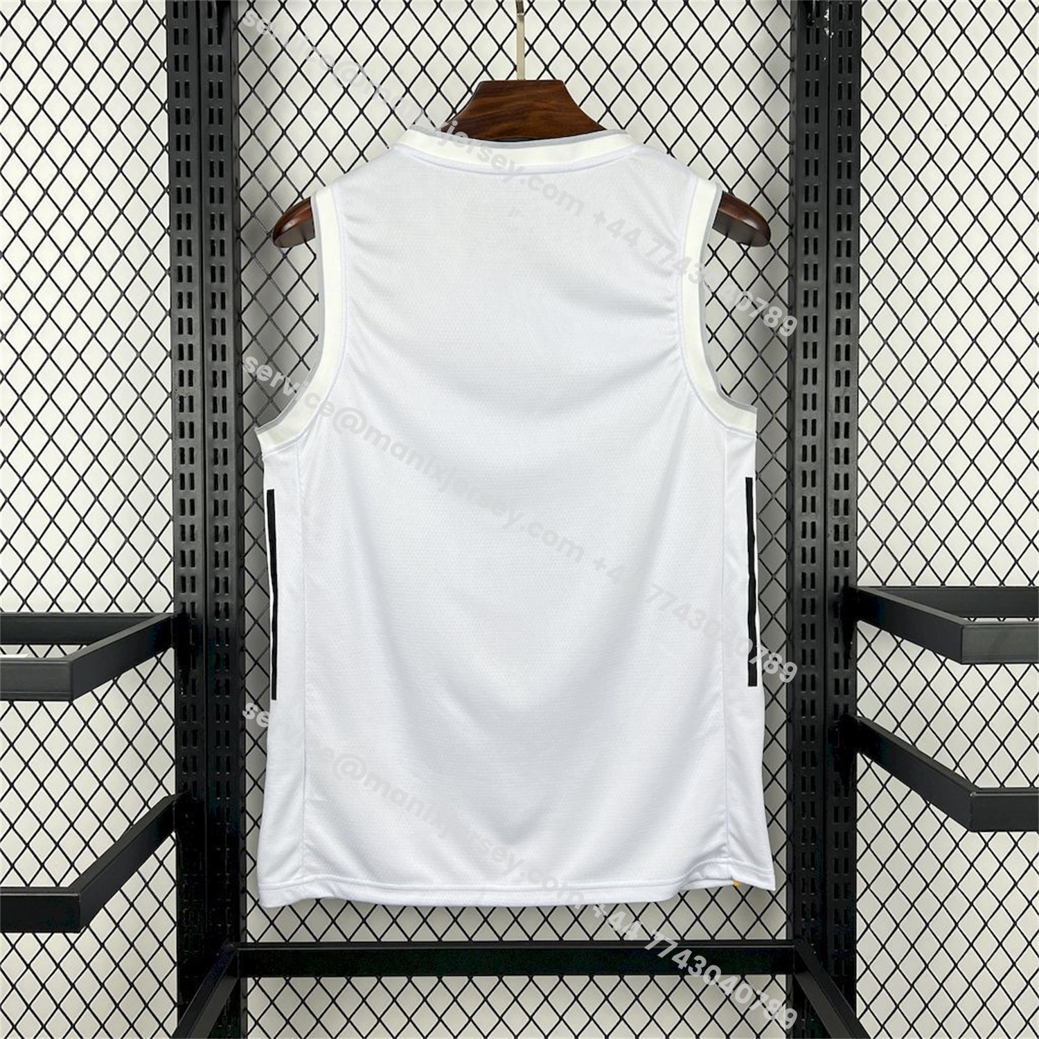 ManixJersey.com | Real Madrid 25-26 White Basketball Training Vest - Fans Version -Customize Name, Number and Patch | Worldwide Shipping