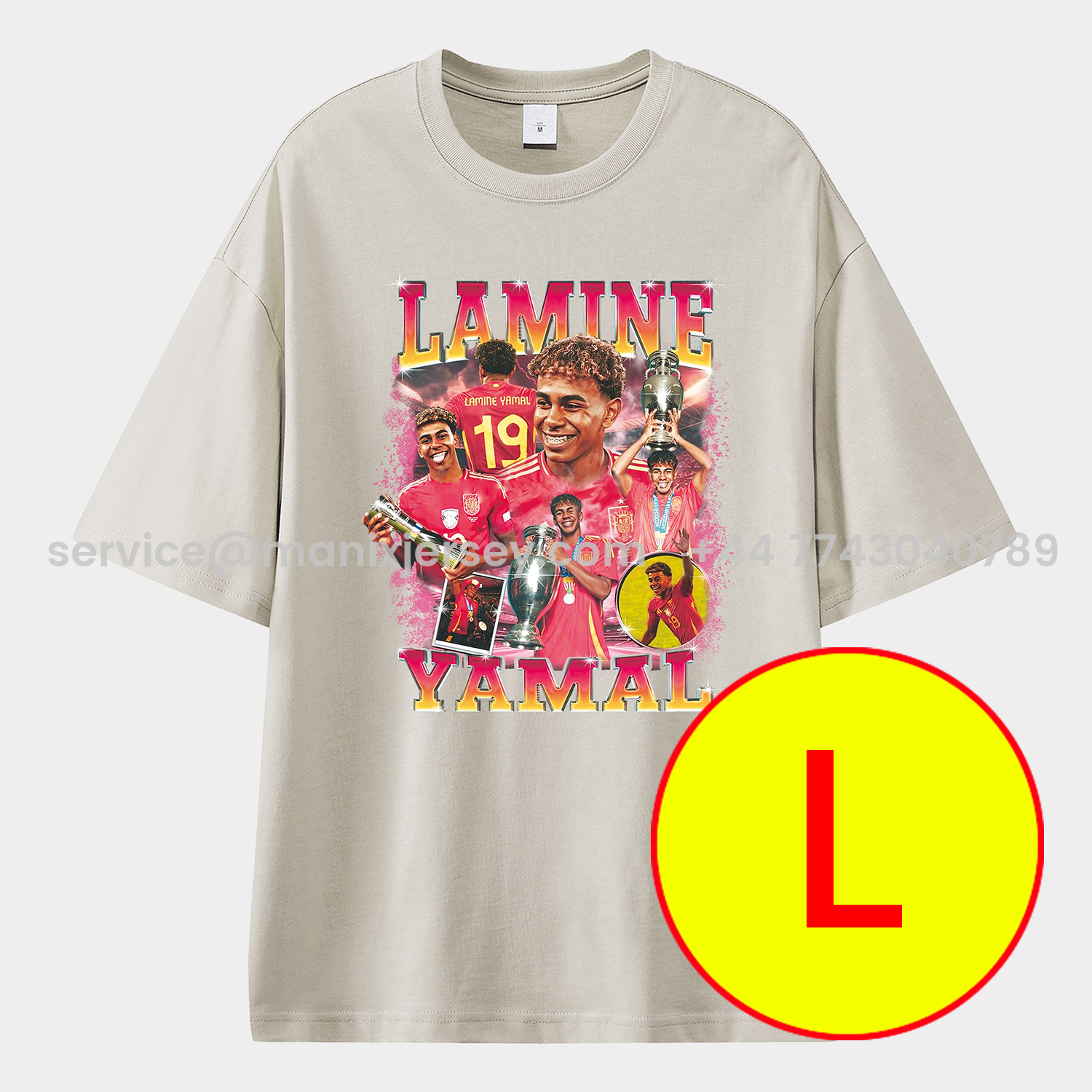 ManixJersey.com | LAMINE YAMAL - Barcelona No. 10 Legend Continues 2025 Unisex Pure Cotton T-shirt -Customize Name, Number and Patch | Worldwide Shipping