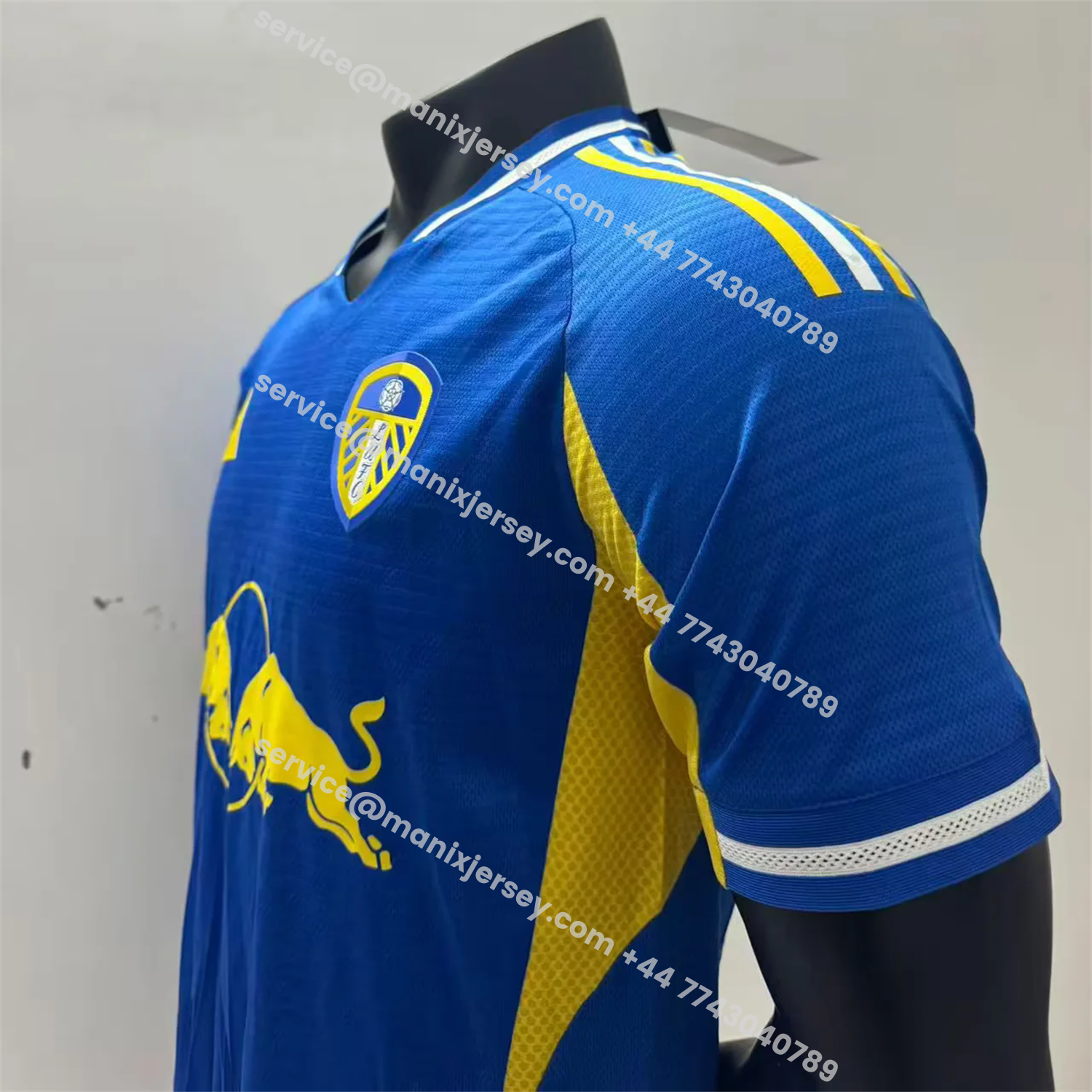 ManixJersey.com | Leeds United 25-26 Away Blue Jersey - Player Version -Customize Name, Number and Patch | Worldwide Shipping