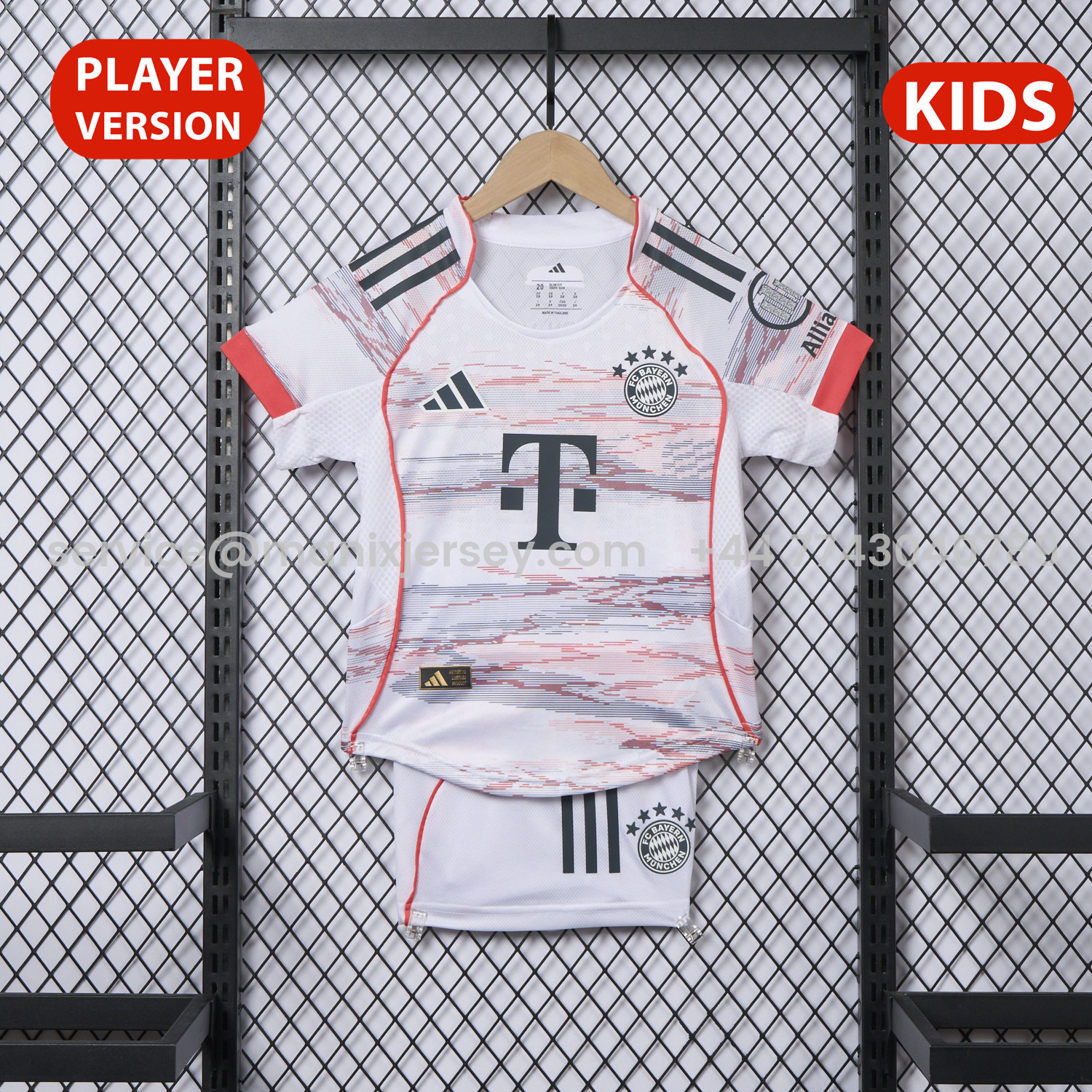 ManixJersey.com | Bayern Munich 25-26 Away Kids Kit - Player Version -Customize Name, Number and Patch | Worldwide Shipping