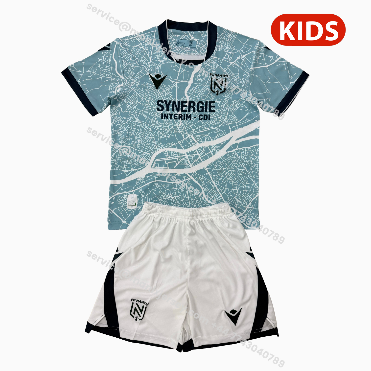 ManixJersey.com | Nantes 25-26 Away Kids Kit -Customize Name, Number and Patch | Worldwide Shipping