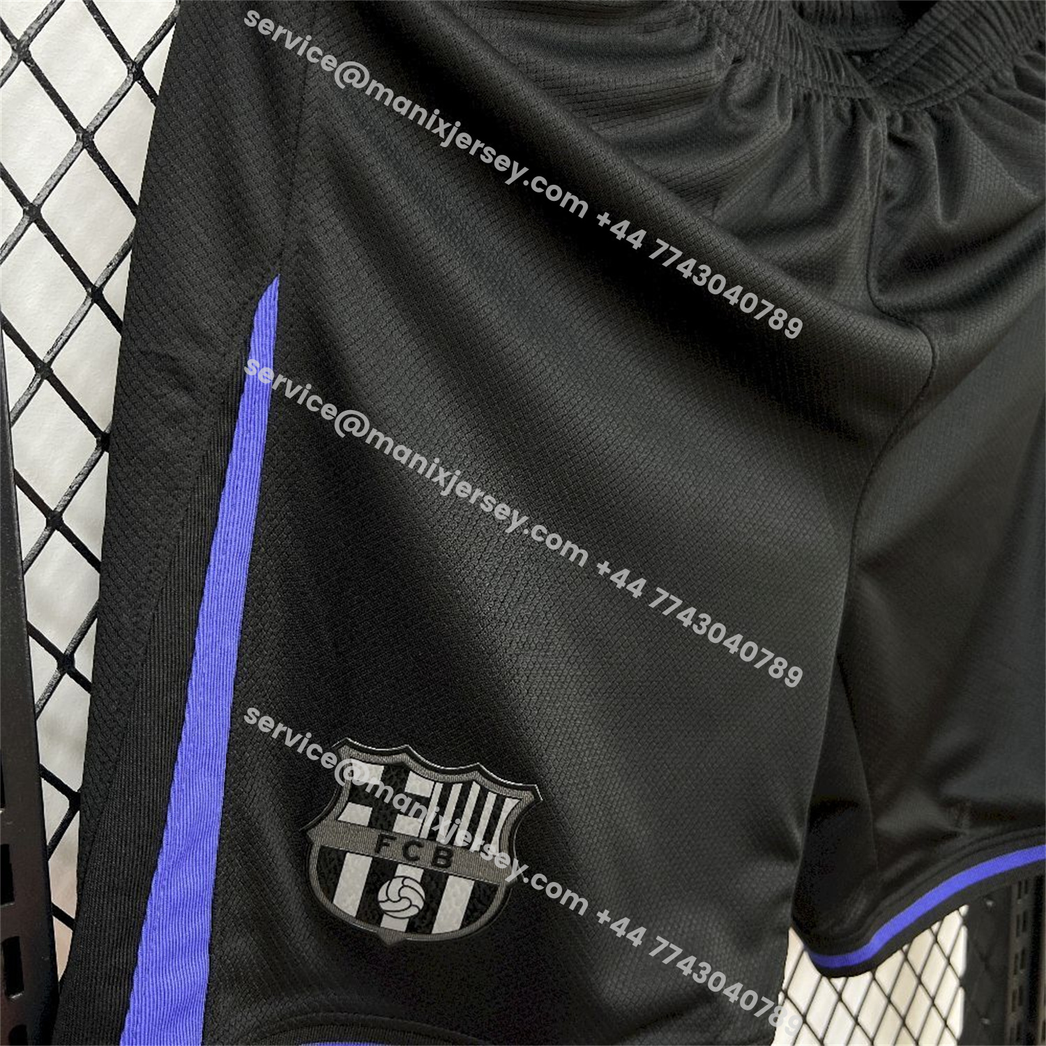 ManixJersey.com | Barcelona 25-26 Away Black Shorts - Fans Version -Customize Name, Number and Patch | Worldwide Shipping