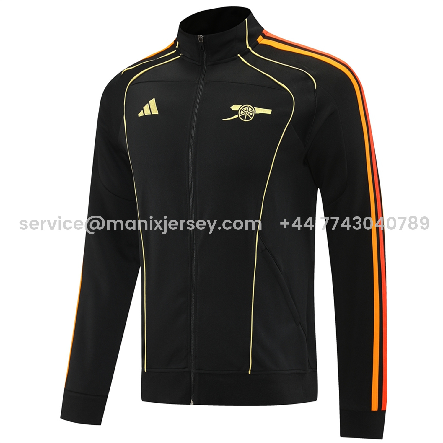 ManixJersey.com | Arsenal 25-26 NTS Urban Purist Jacket Training Tracksuit - Black Throwback Jackets & Pants -Customize Name, Number and Patch | Worldwide Shipping