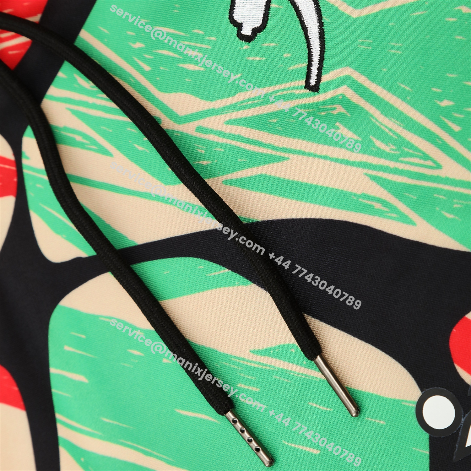 ManixJersey.com | Arsenal 25-26 Training Hoodie Set - Red Green Hoodie and Black Pants -Customize Name, Number and Patch | Worldwide Shipping