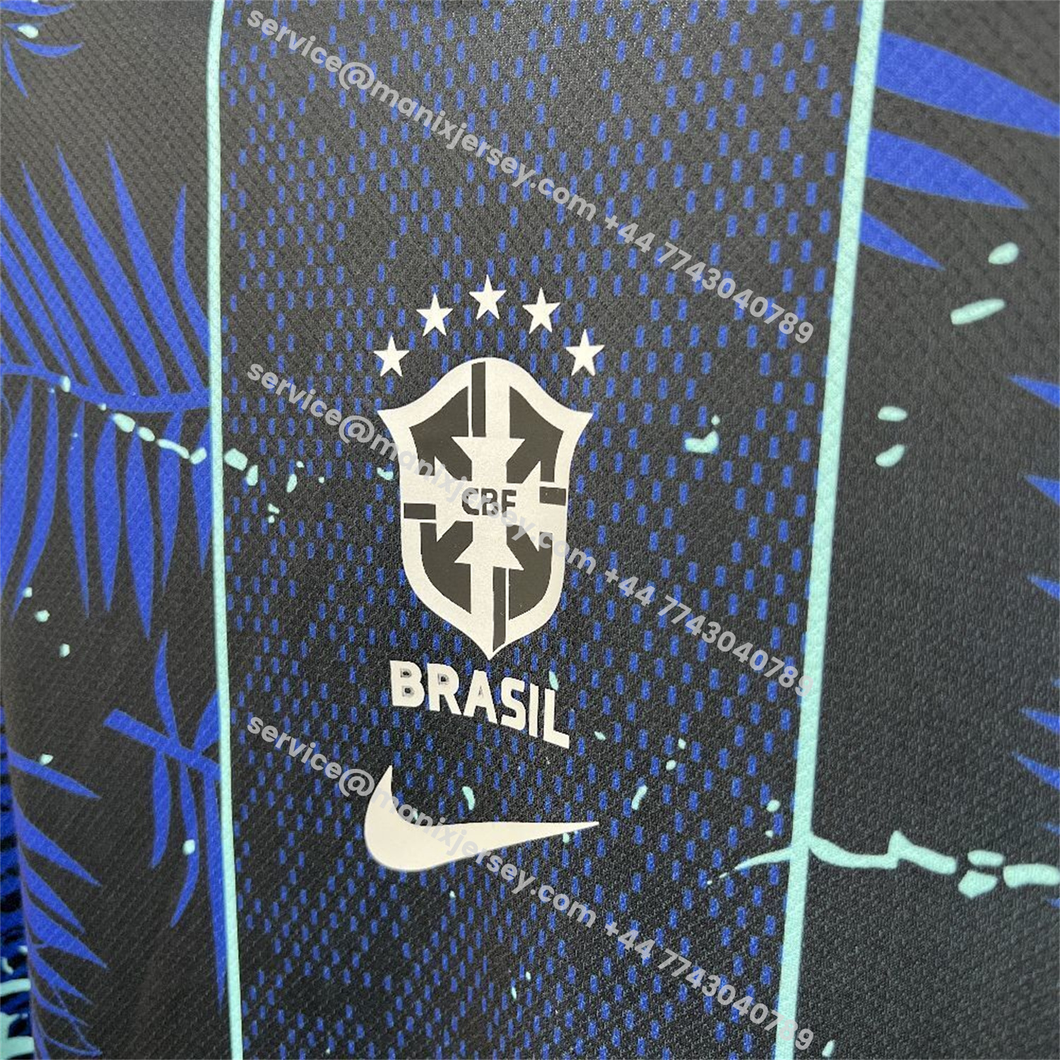ManixJersey.com | Brazil 2026 Blue Leopard Special Jersey - Fans Version -Customize Name, Number and Patch | Worldwide Shipping