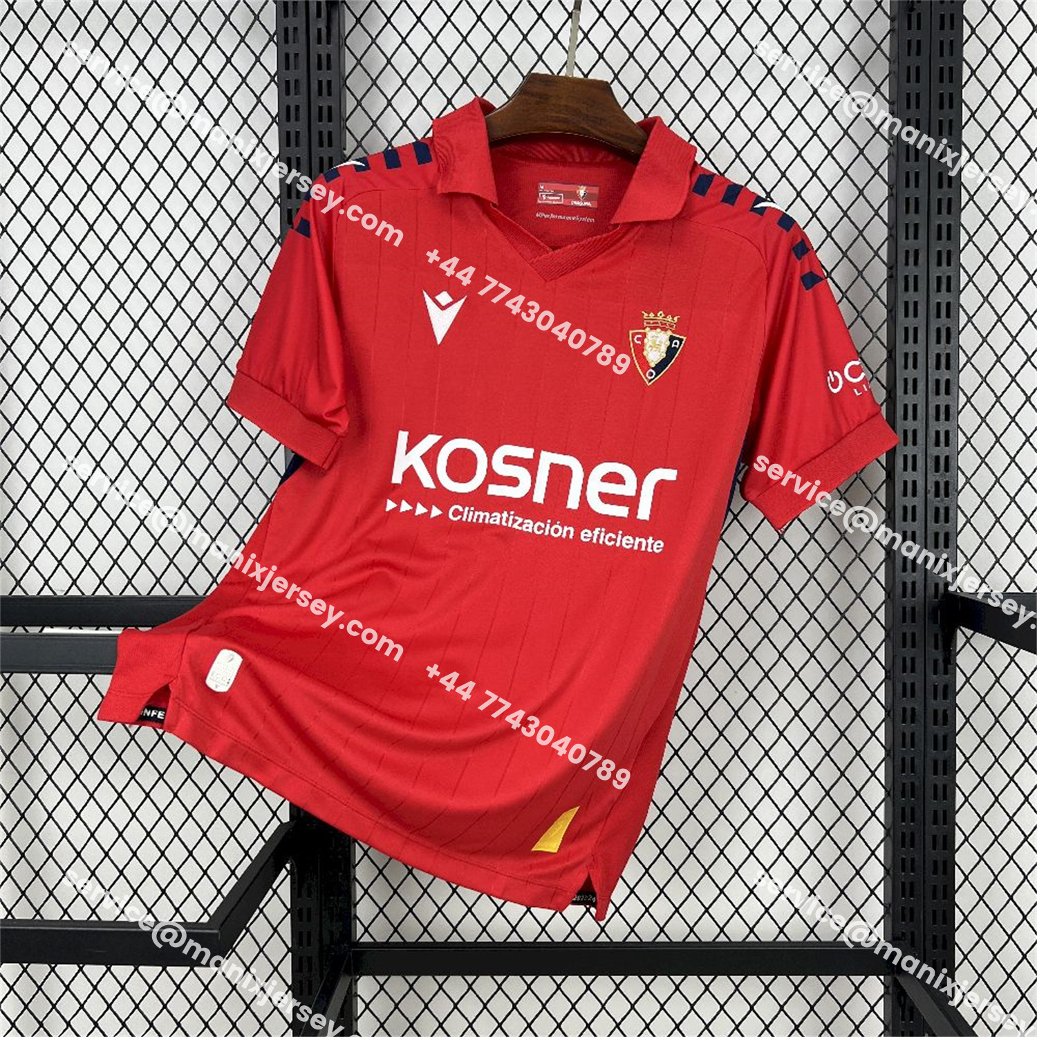 ManixJersey.com | Osasuna 25-26 Home Jersey - Fans Version -Customize Name, Number and Patch | Worldwide Shipping