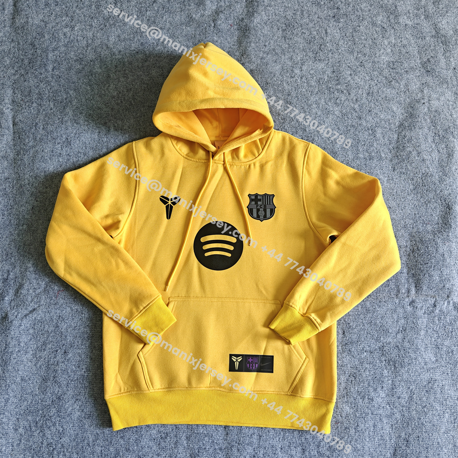 ManixJersey.com | Barcelona 25-26 KB Logo Unisex Pullover Hoodie -Customize Name, Number and Patch | Worldwide Shipping