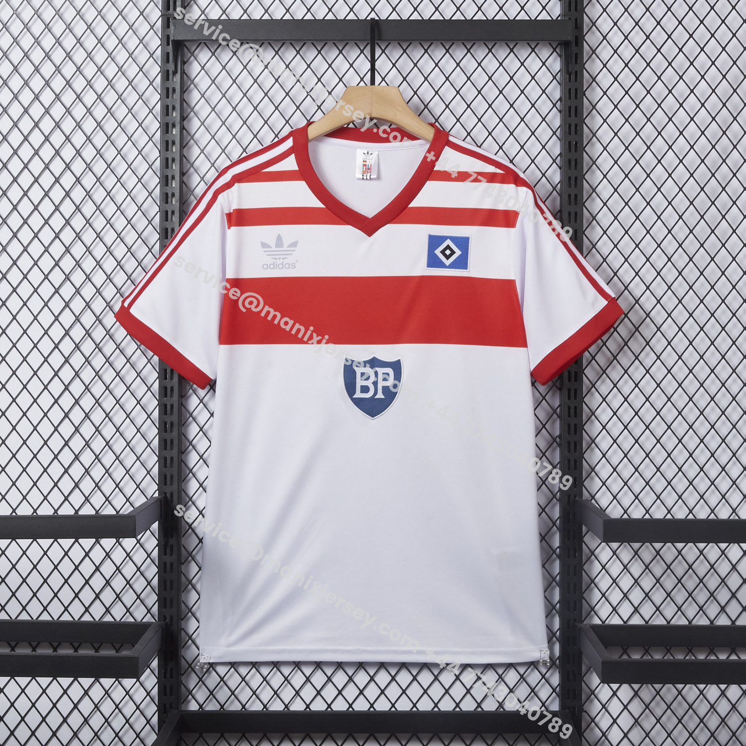 ManixJersey.com | Retro Hamburger SV 1982-83 Champion Home Jersey -Customize Name, Number and Patch | Worldwide Shipping