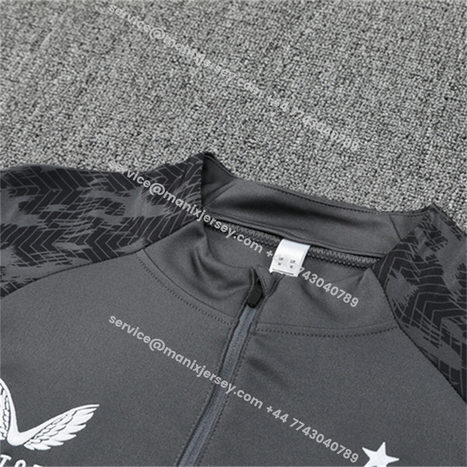 ManixJersey.com | Feyenoord 25-26 Long Sleeve Training Set - Dark Gray Top & Dark Gray Pants -Customize Name, Number and Patch | Worldwide Shipping