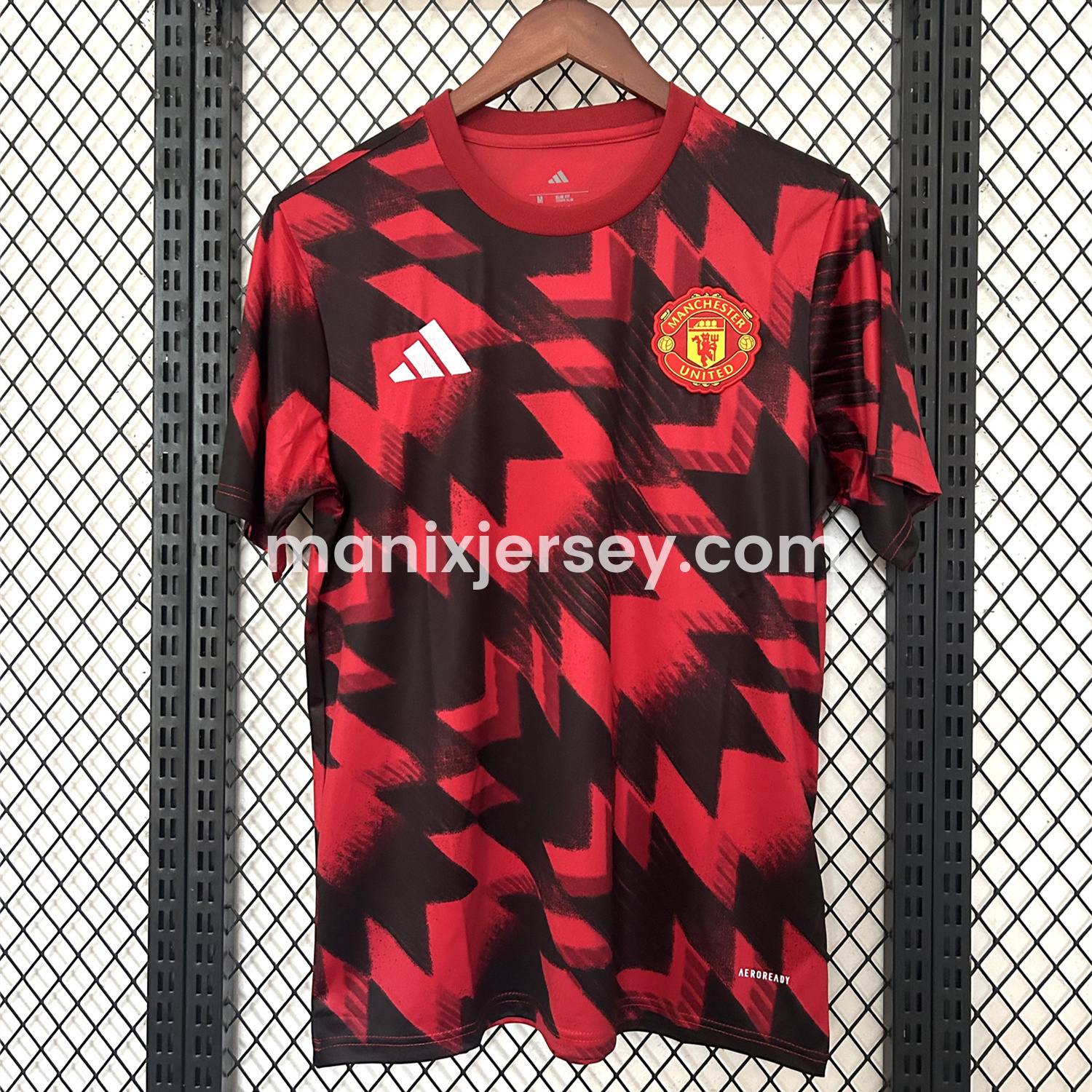 ManixJersey.com | Manchester United 25-26 Red Pre-match Training Jersey - Fans Version -Customize Name, Number and Patch | Worldwide Shipping