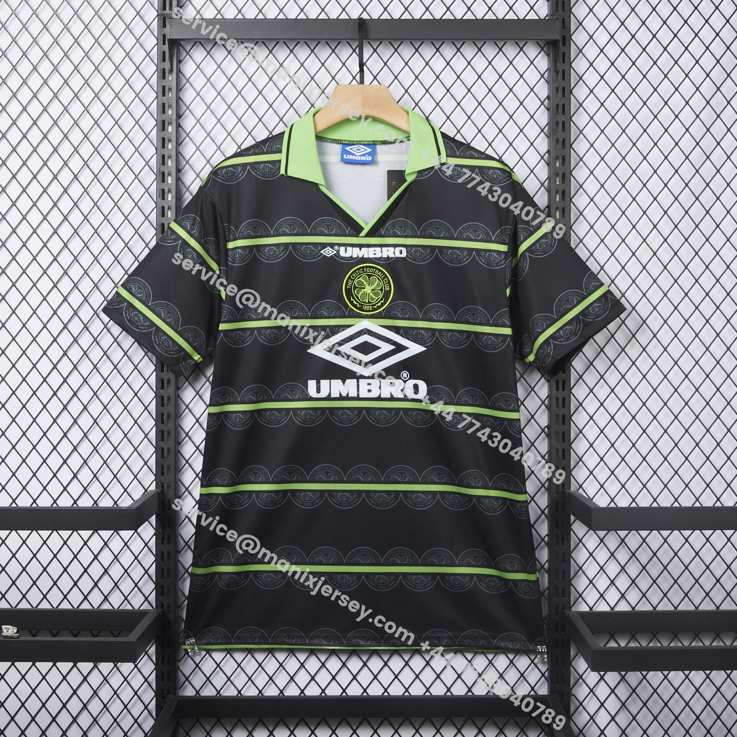 ManixJersey.com | Retro Celtic 1998-99 Away Jersey -Customize Name, Number and Patch | Worldwide Shipping