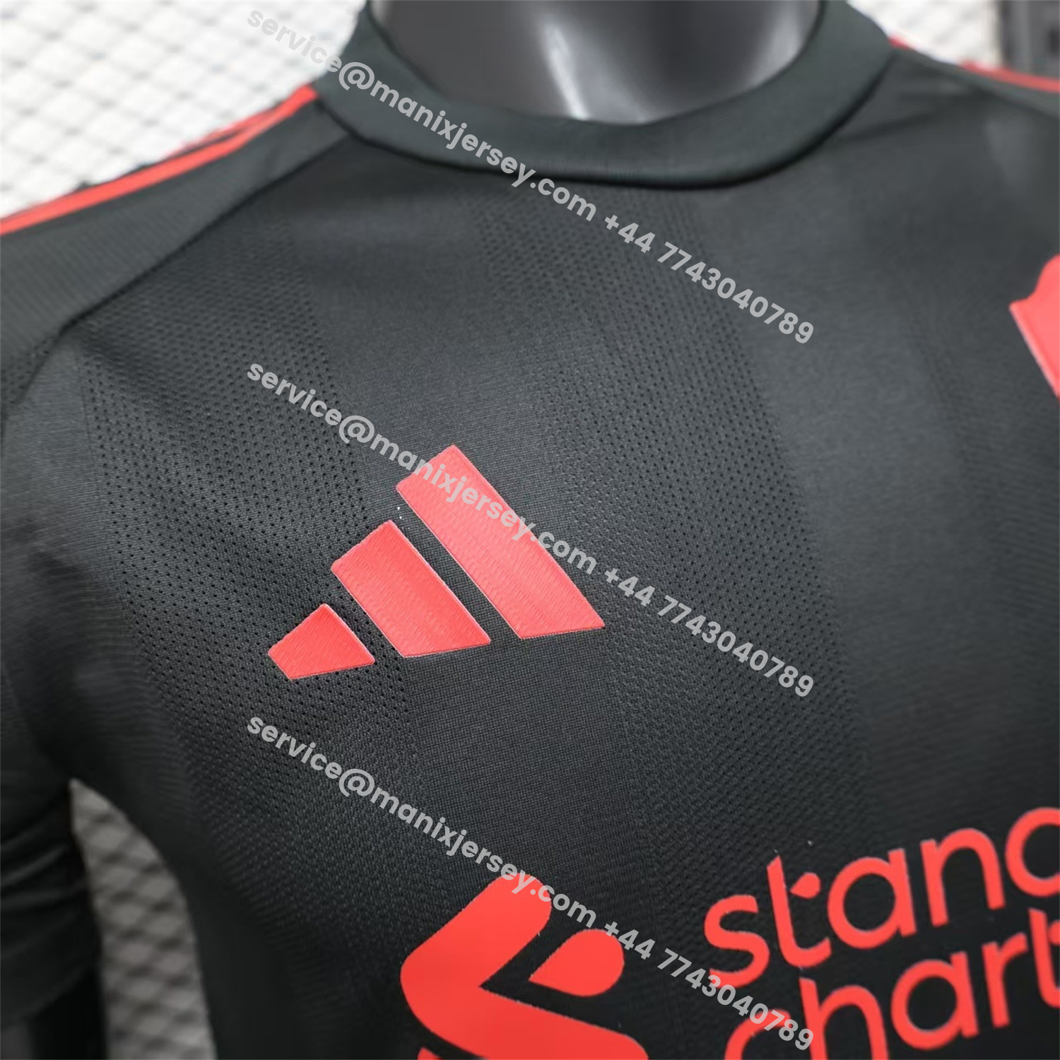 ManixJersey.com | Liver.pool 25-26 Black Special Whit Red Sponsor Jersey - Player Version -Customize Name, Number and Patch | Worldwide Shipping