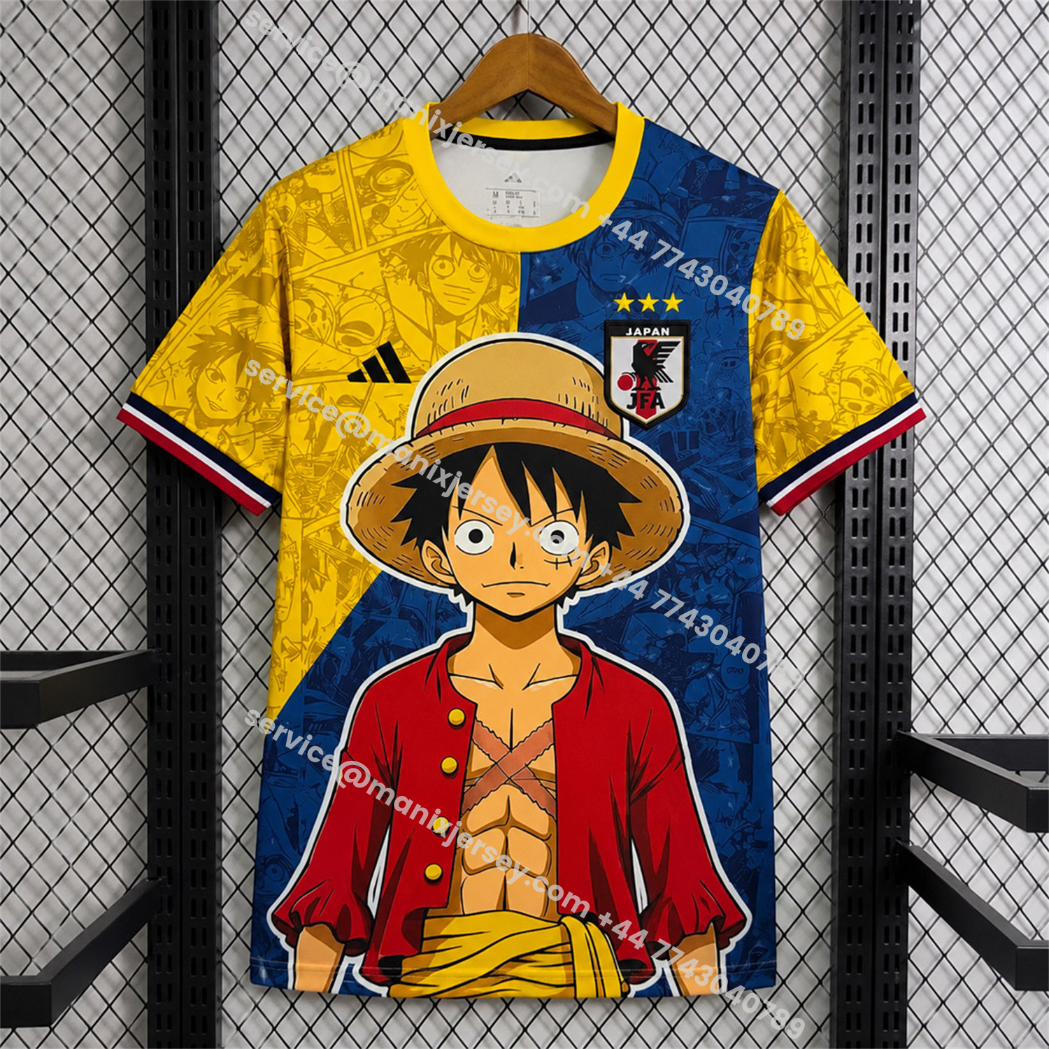 Japan 2026 Red Shirt Luffy Yellow Blue Special Jersey - Fans Version:football jersey mysite: unitedjerseyfootball 邓江浪:football