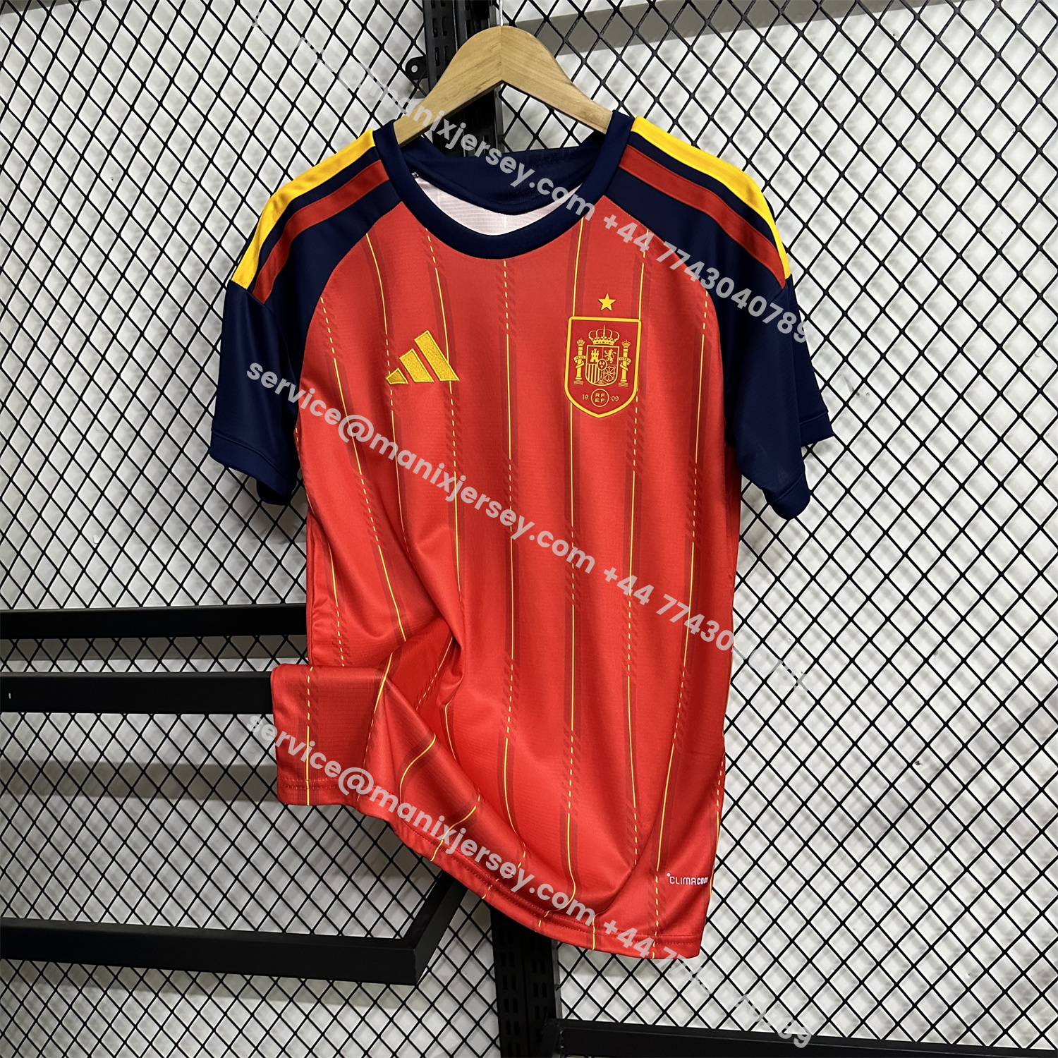 ManixJersey.com | Spain 2026 Home Red Jersey - Fans Version -Customize Name, Number and Patch | Worldwide Shipping