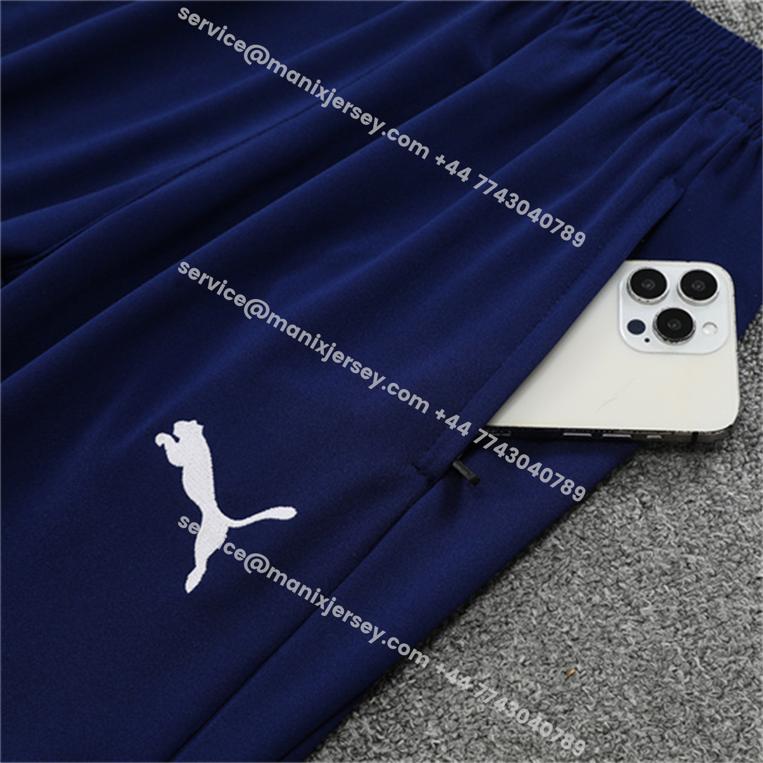 ManixJersey.com | Manchester City 25-26 Long Sleeve Training Set -Light Blue Top & Deep Blue Pants -Customize Name, Number and Patch | Worldwide Shipping