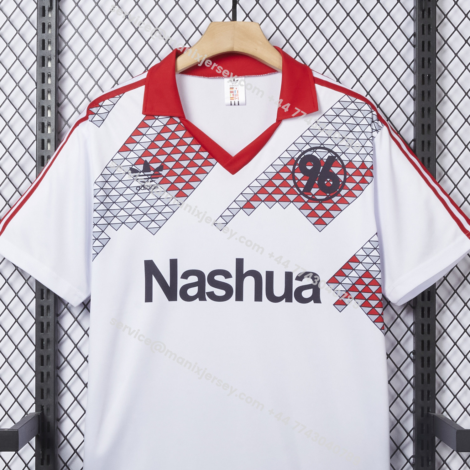 ManixJersey.com | Retro Hannover 96 1988-91 White Commemorative Jersey -Customize Name, Number and Patch | Worldwide Shipping