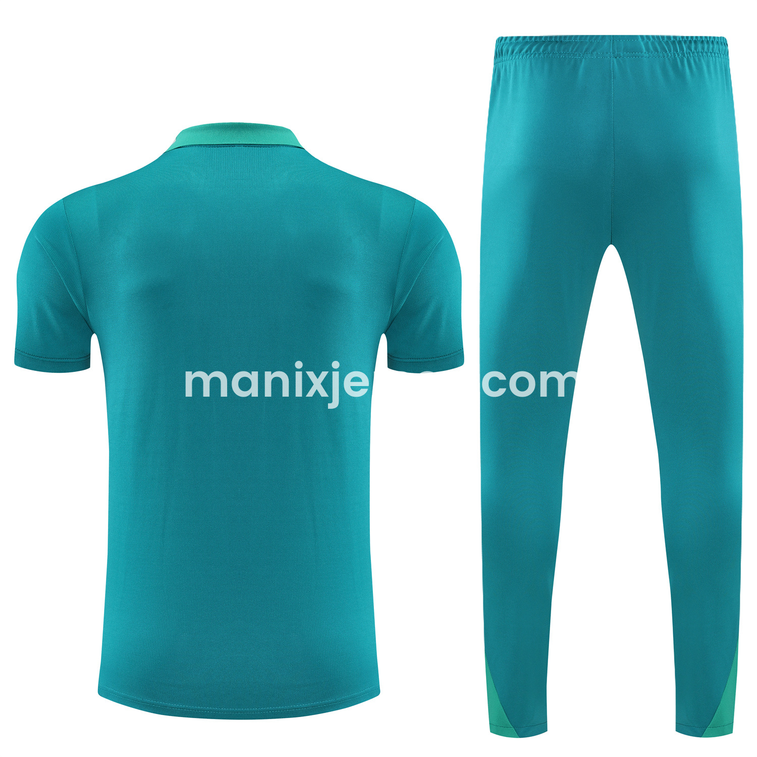 ManixJersey.com | Portugal 25-26 POLO Short-Sleeve Training Set - Blue Green Top and Pants -Customize Name, Number and Patch | Worldwide Shipping