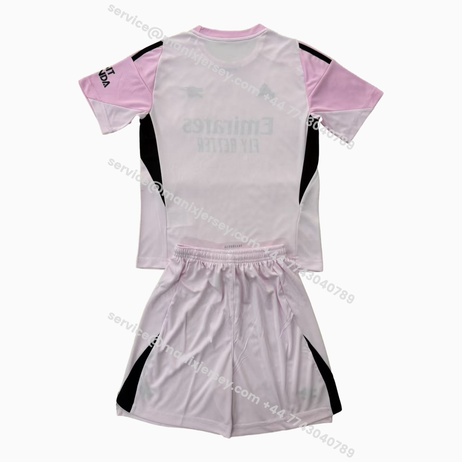 ManixJersey.com | Arsenal 25-26 Light Pink Home Men's Adult Jersey Set - Fans Version -Customize Name, Number and Patch | Worldwide Shipping