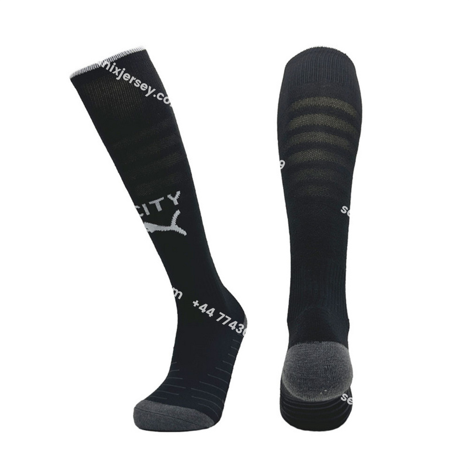 ManixJersey.com | Manchester City 25-26 Third Socks - Black -Customize Name, Number and Patch | Worldwide Shipping