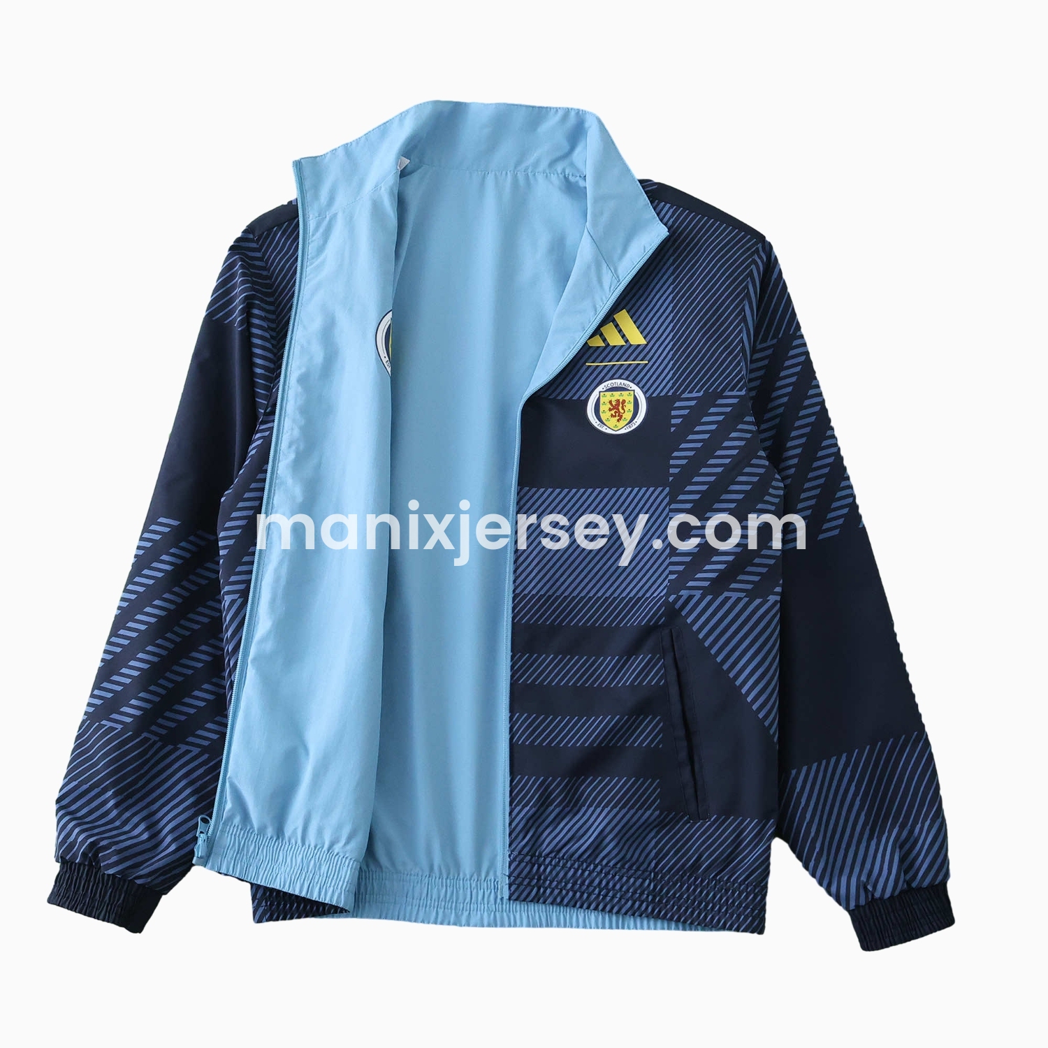 ManixJersey.com | S-c-o.t l.a-n.d 24-25 Home Style Double Sided Reversible Windbreaker - Deep Blue -Customize Name, Number and Patch | Worldwide Shipping