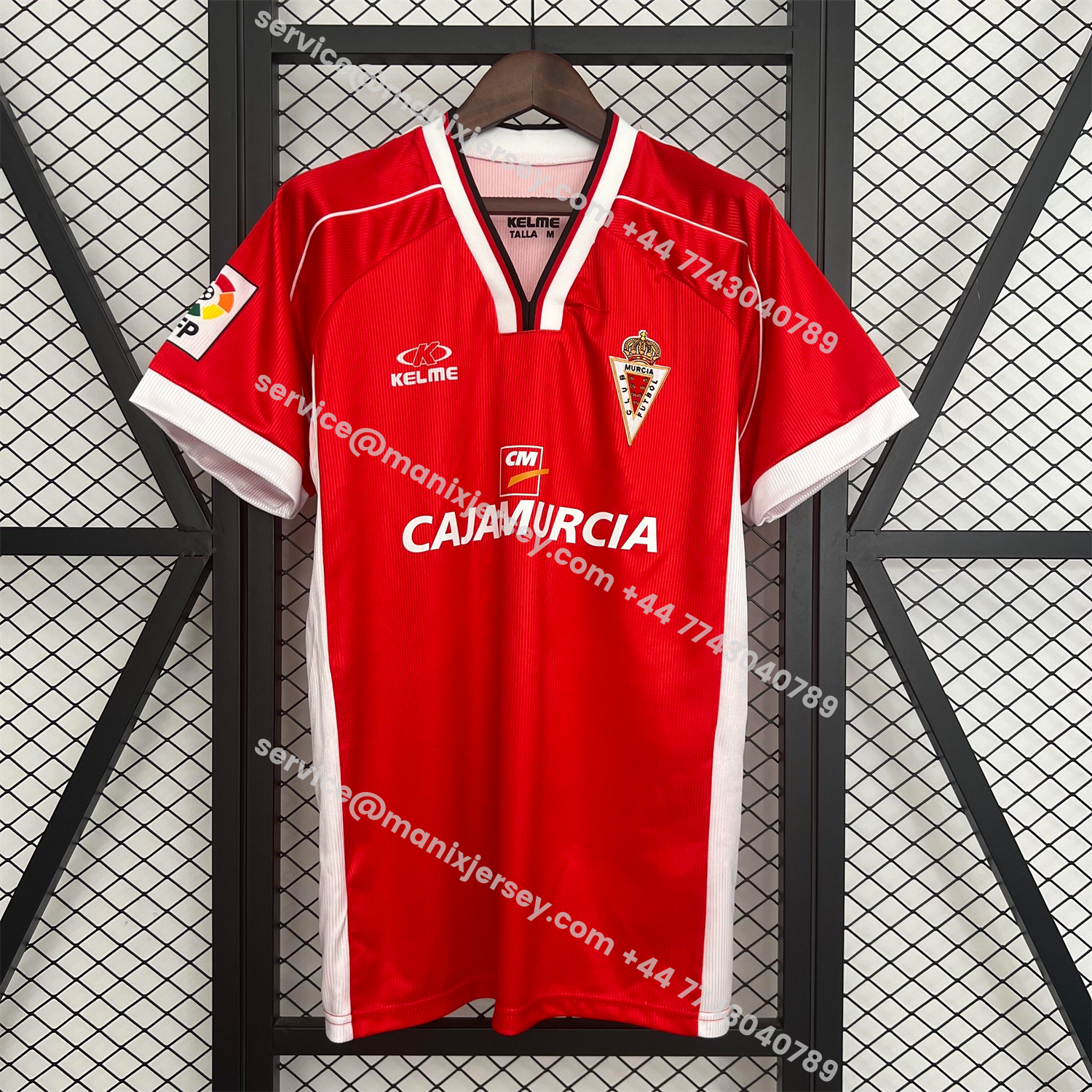 ManixJersey.com | Retro Real Murcia CF 1999-00 Home Red Jersey -Customize Name, Number and Patch | Worldwide Shipping