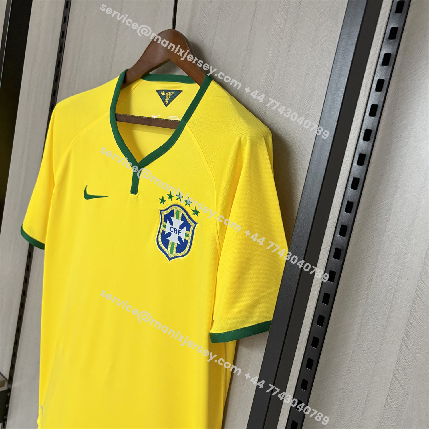 ManixJersey.com | Retro Brazil 2014 Home Jersey -Customize Name, Number and Patch | Worldwide Shipping