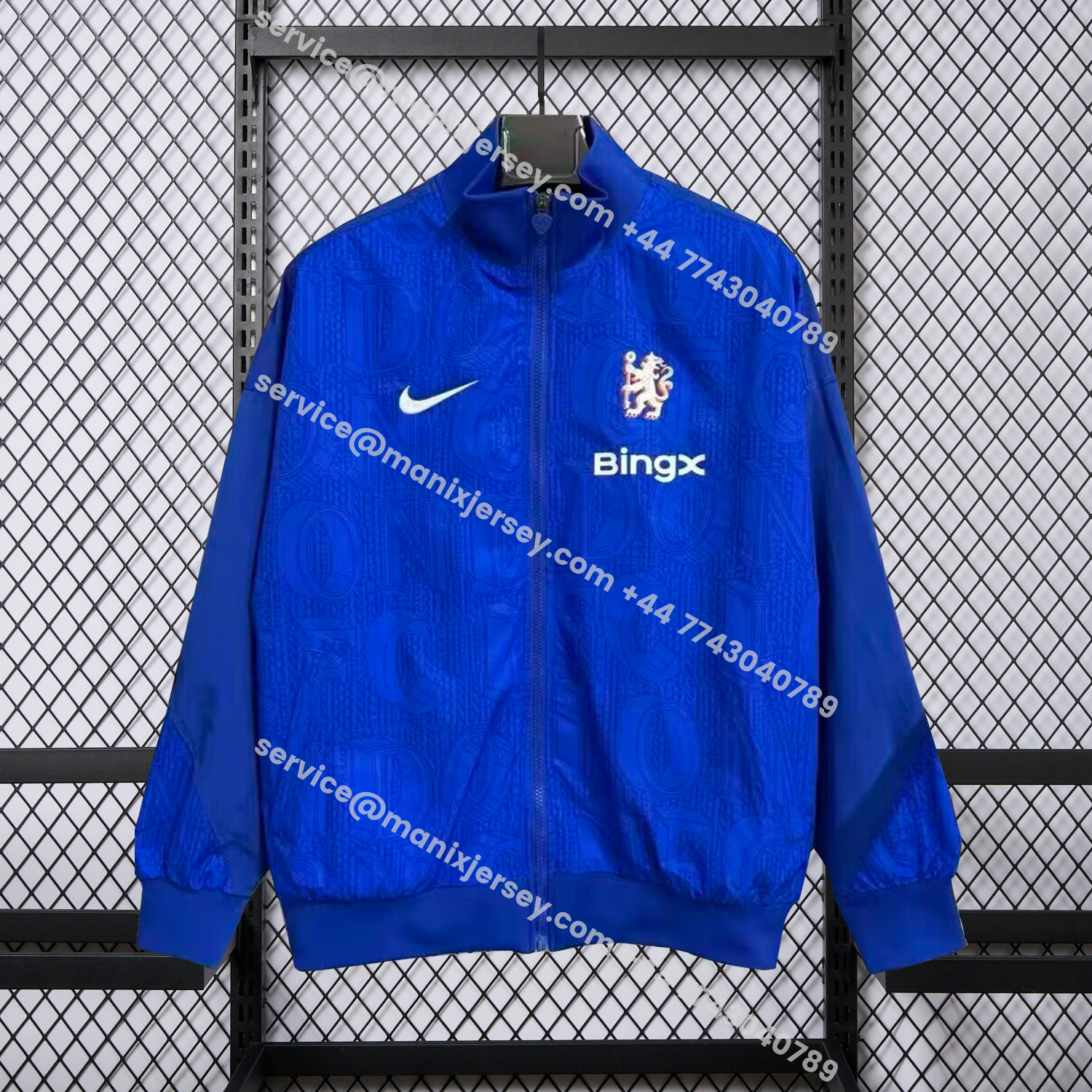 ManixJersey.com | C.H.E.L.S.E.A 25-26 Windbreaker Jacket - Blue -Customize Name, Number and Patch | Worldwide Shipping