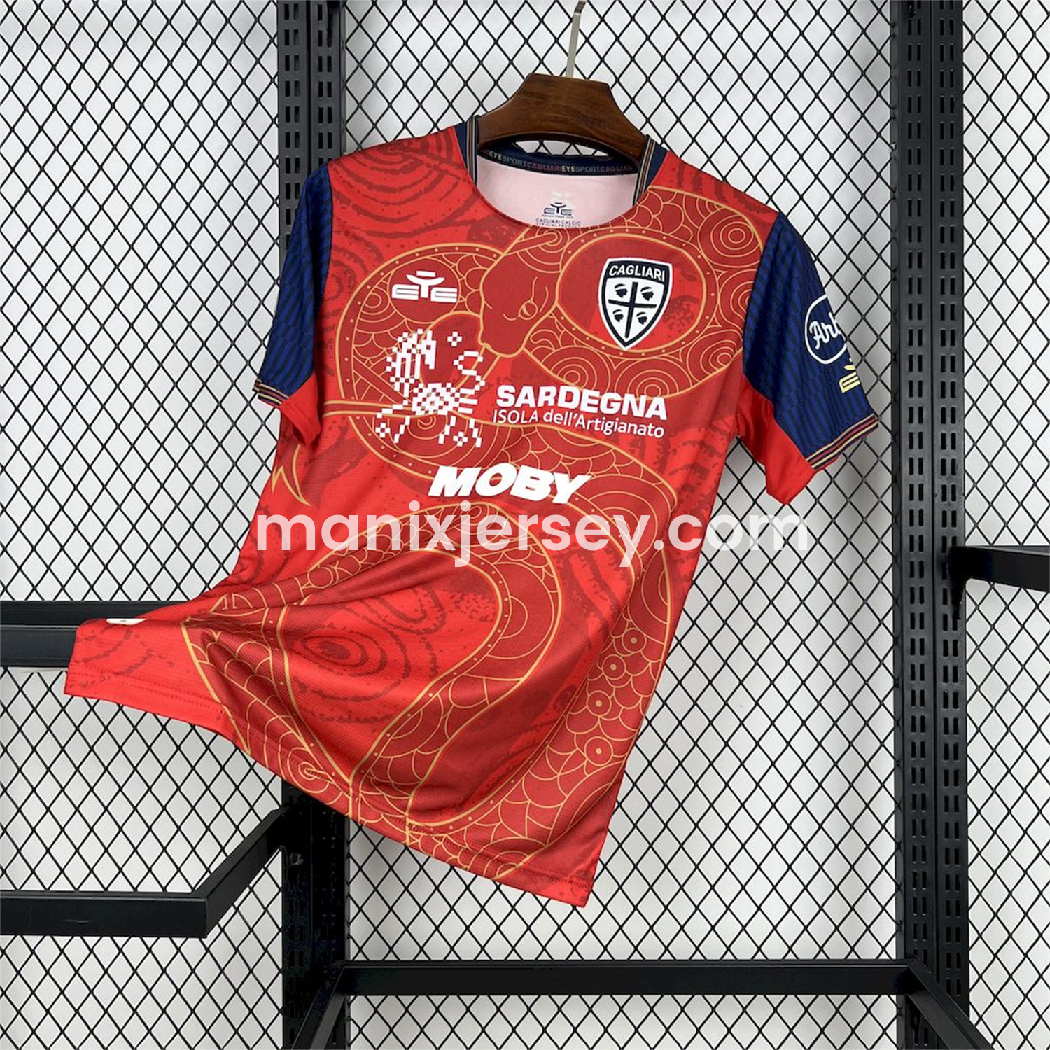 ManixJersey.com | Cagliari Calcio 24-25 Year of the Snake Special Jersey - Fans Version -Customize Name, Number and Patch | Worldwide Shipping