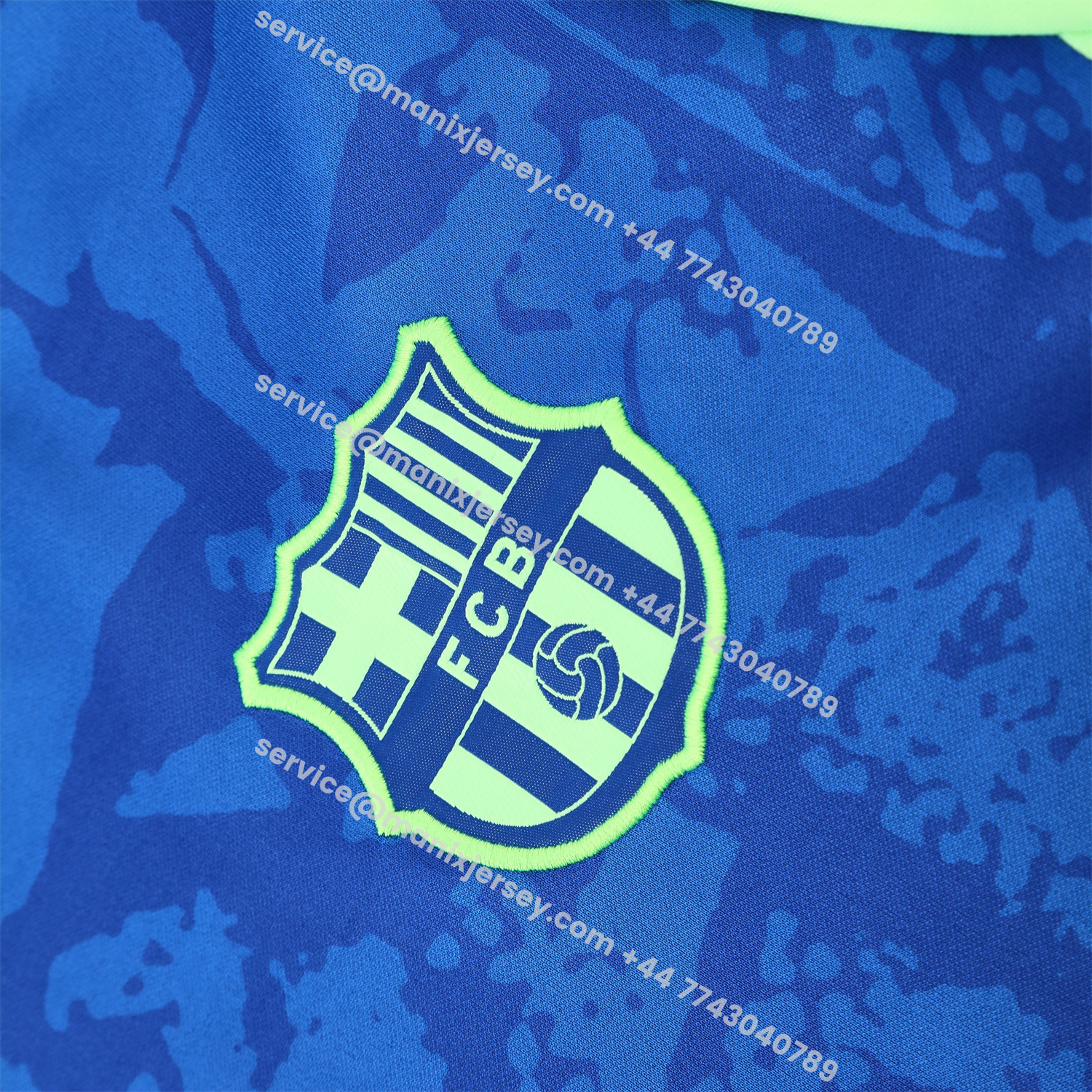 ManixJersey.com | Barcelona 25-26 Training Hoodie Set - Blue Green Hoodie and Black Pants -Customize Name, Number and Patch | Worldwide Shipping