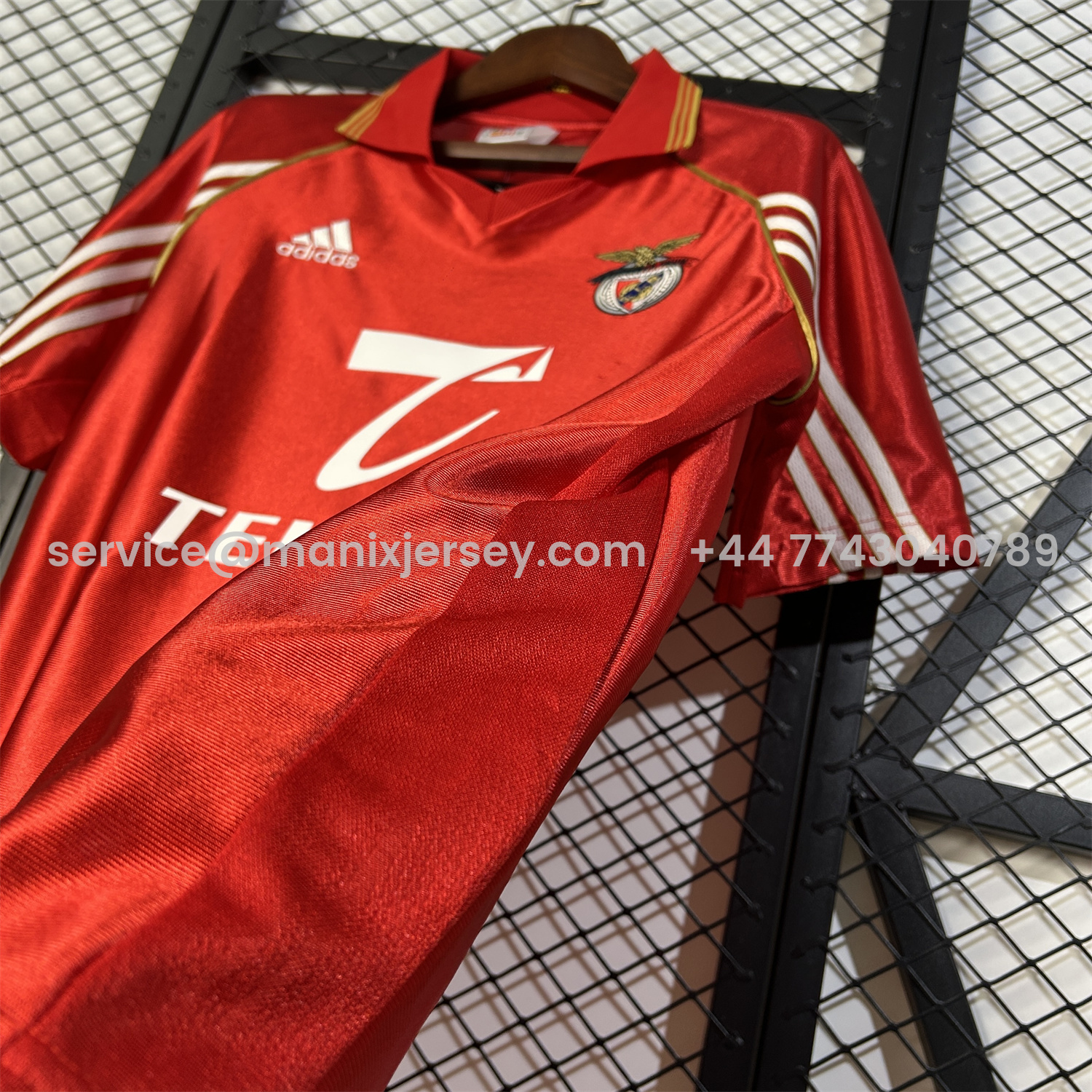 ManixJersey.com | Retro Benfica 1998-99 Home Jersey -Customize Name, Number and Patch | Worldwide Shipping