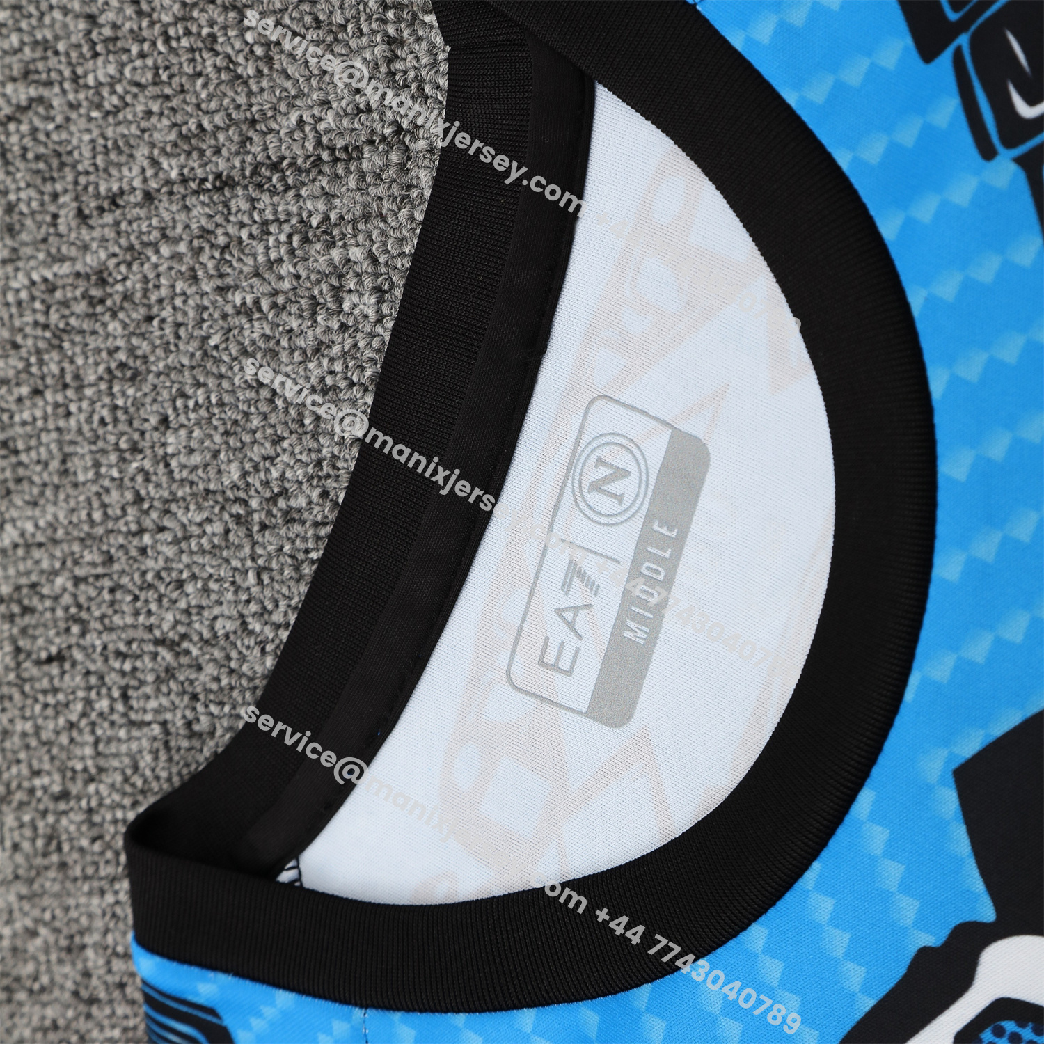 ManixJersey.com | Napoli 25-26 Vest Training Set - Blue Mecha Vest & Black Shorts -Customize Name, Number and Patch | Worldwide Shipping