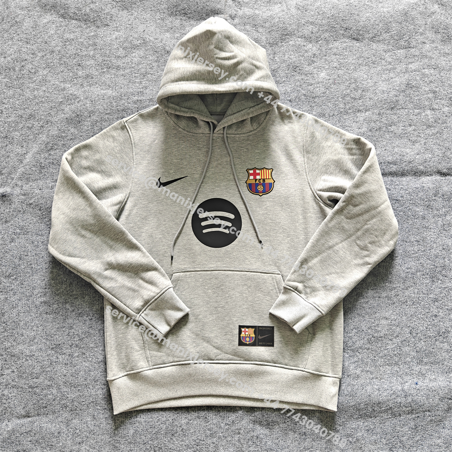 ManixJersey.com | Barcelona 25-26 Big Logo Unisex Pullover Hoodie -Customize Name, Number and Patch | Worldwide Shipping