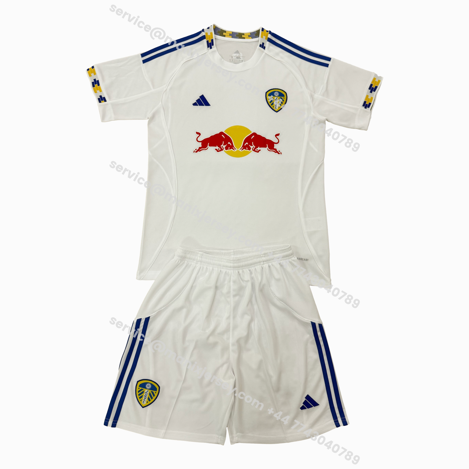 ManixJersey.com | Leeds United 25-26 Home Men's Adult Jersey Set - Fans Version -Customize Name, Number and Patch | Worldwide Shipping