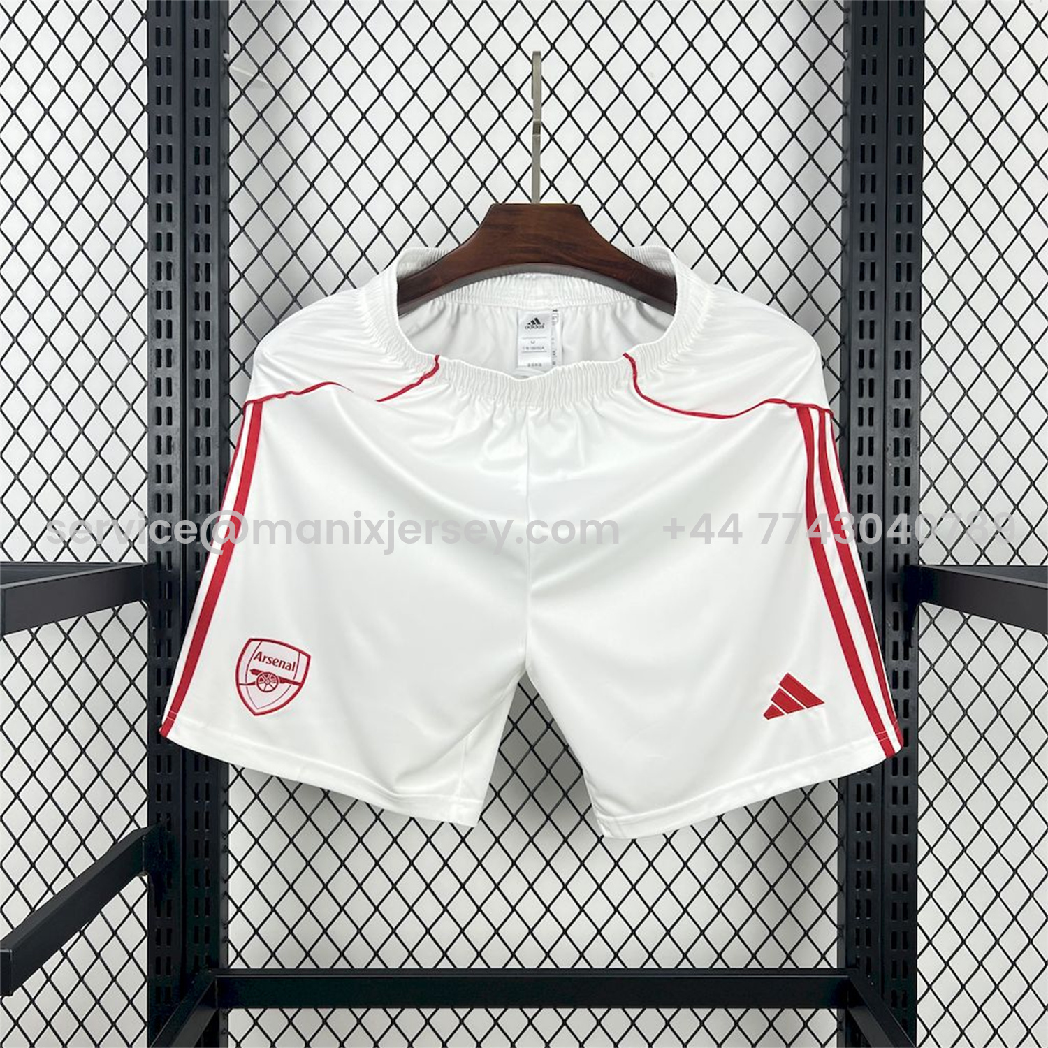 ManixJersey.com | Arsenal 25-26 Home White Shorts - Fans Version -Customize Name, Number and Patch | Worldwide Shipping