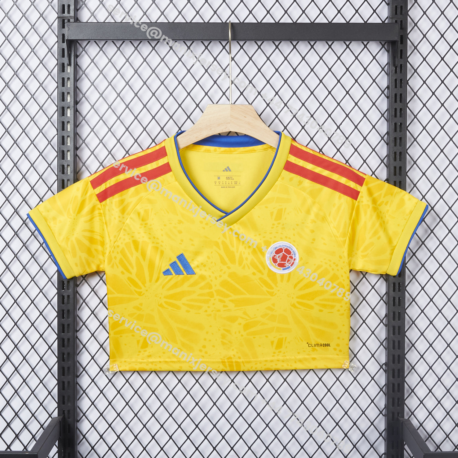 ManixJersey.com | Women's Colombia 2026 Home Cropped Jersey -Customize Name, Number and Patch | Worldwide Shipping