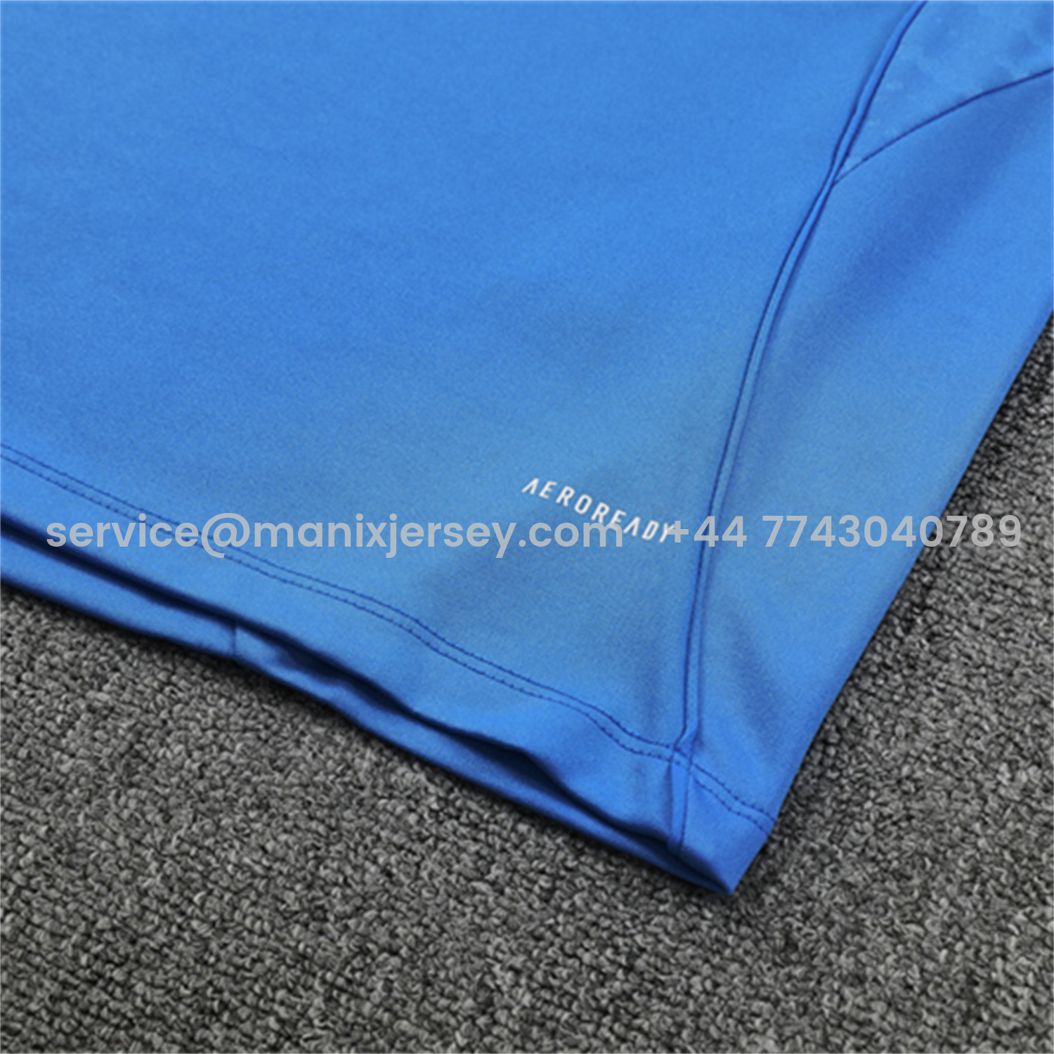 ManixJersey.com | Real Madrid 25-26 Kids Long Sleeve Training Set - Bright Blue Top & Pants -Customize Name, Number and Patch | Worldwide Shipping