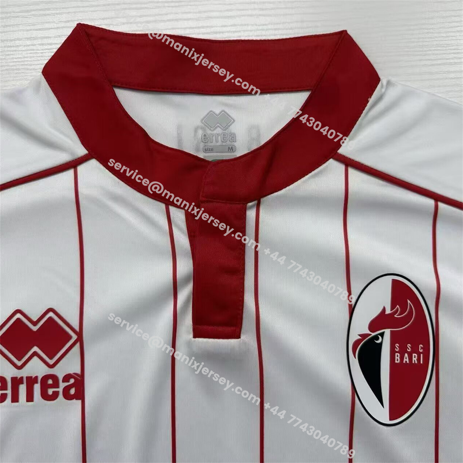ManixJersey.com | SSC Bari 25-26 Home White Jersey - Fans Version -Customize Name, Number and Patch | Worldwide Shipping